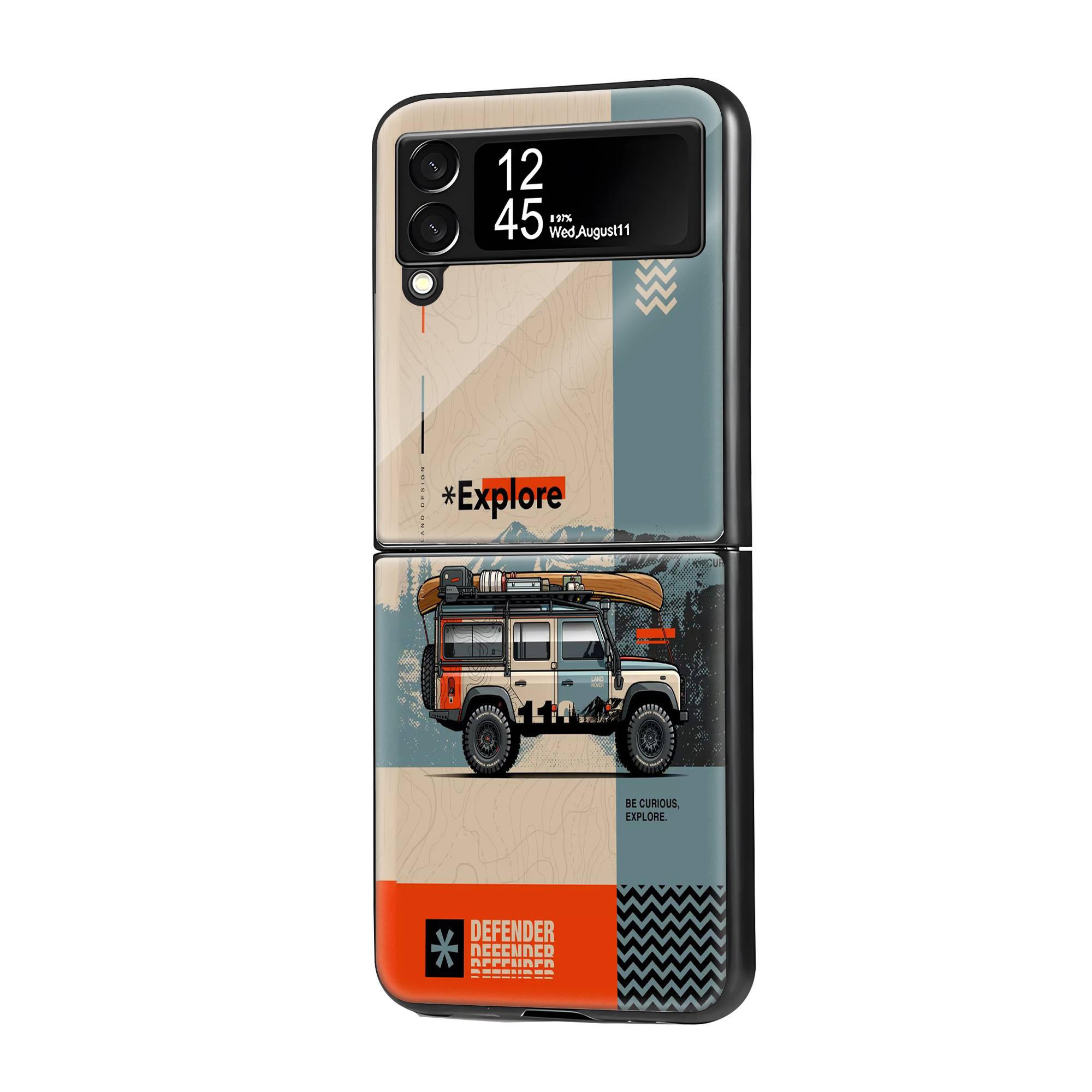 Defender Trails Samsung Z Flip Glass Case image 0