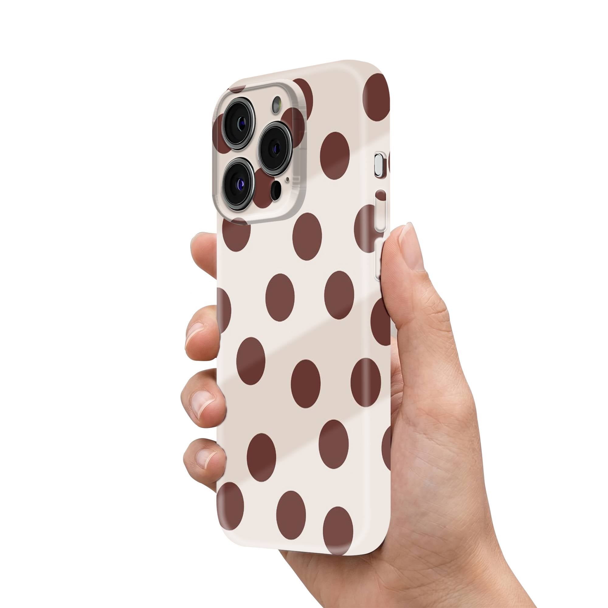 Espresso Dots Glossy Hard Case