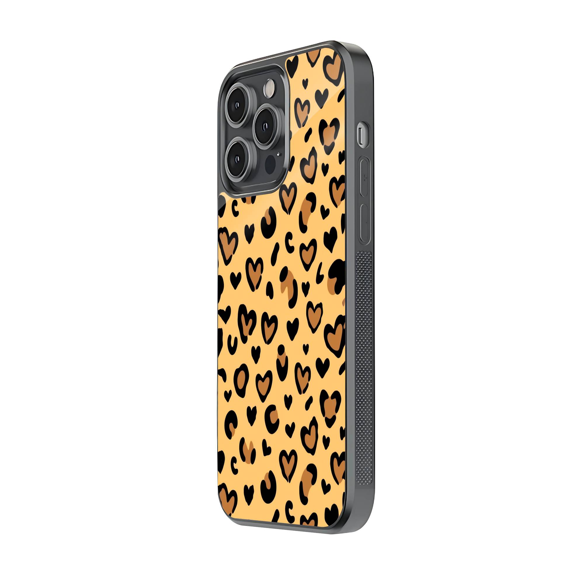 Leopard Hearts Glass Case image 1