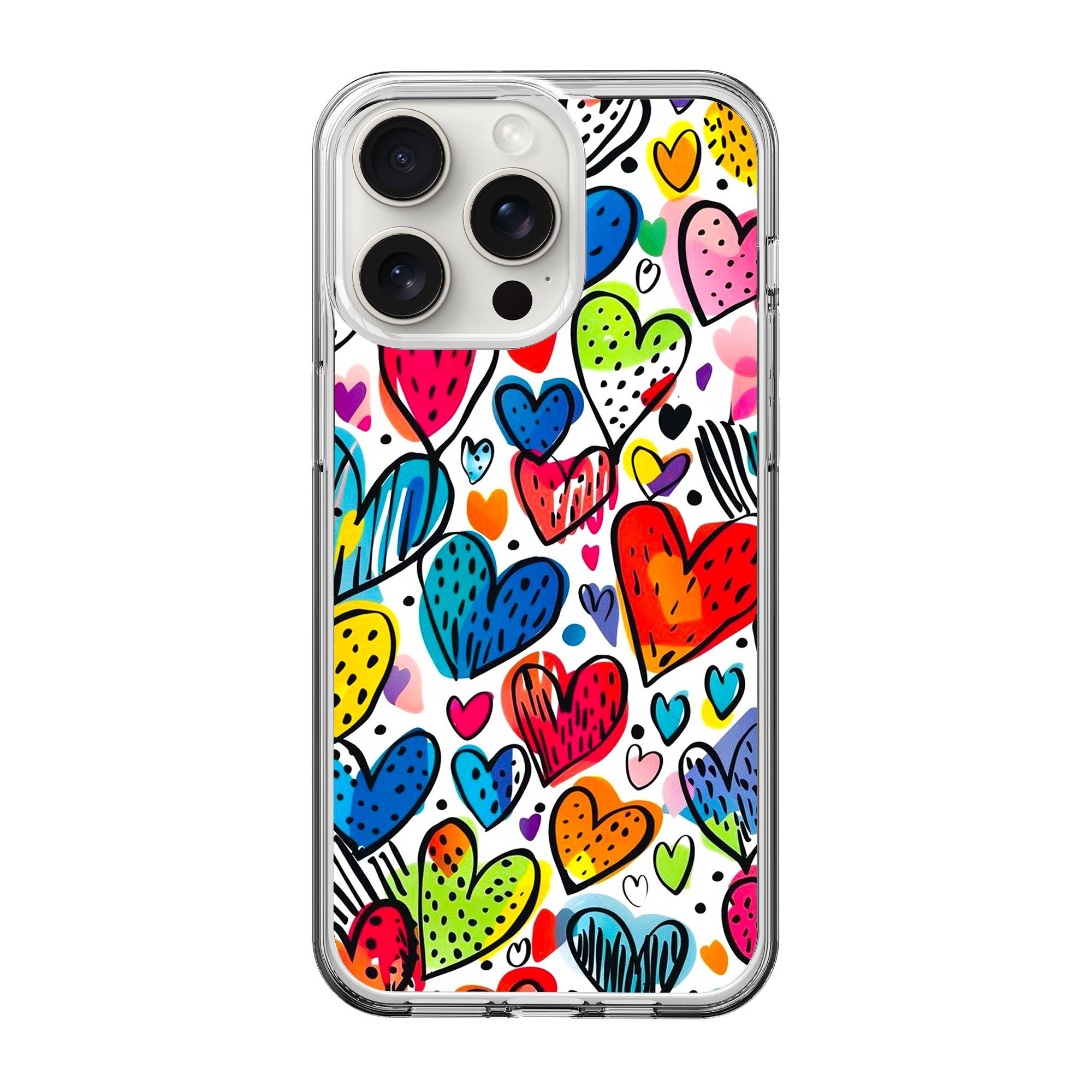 Heart Doodles Clear Case image 0