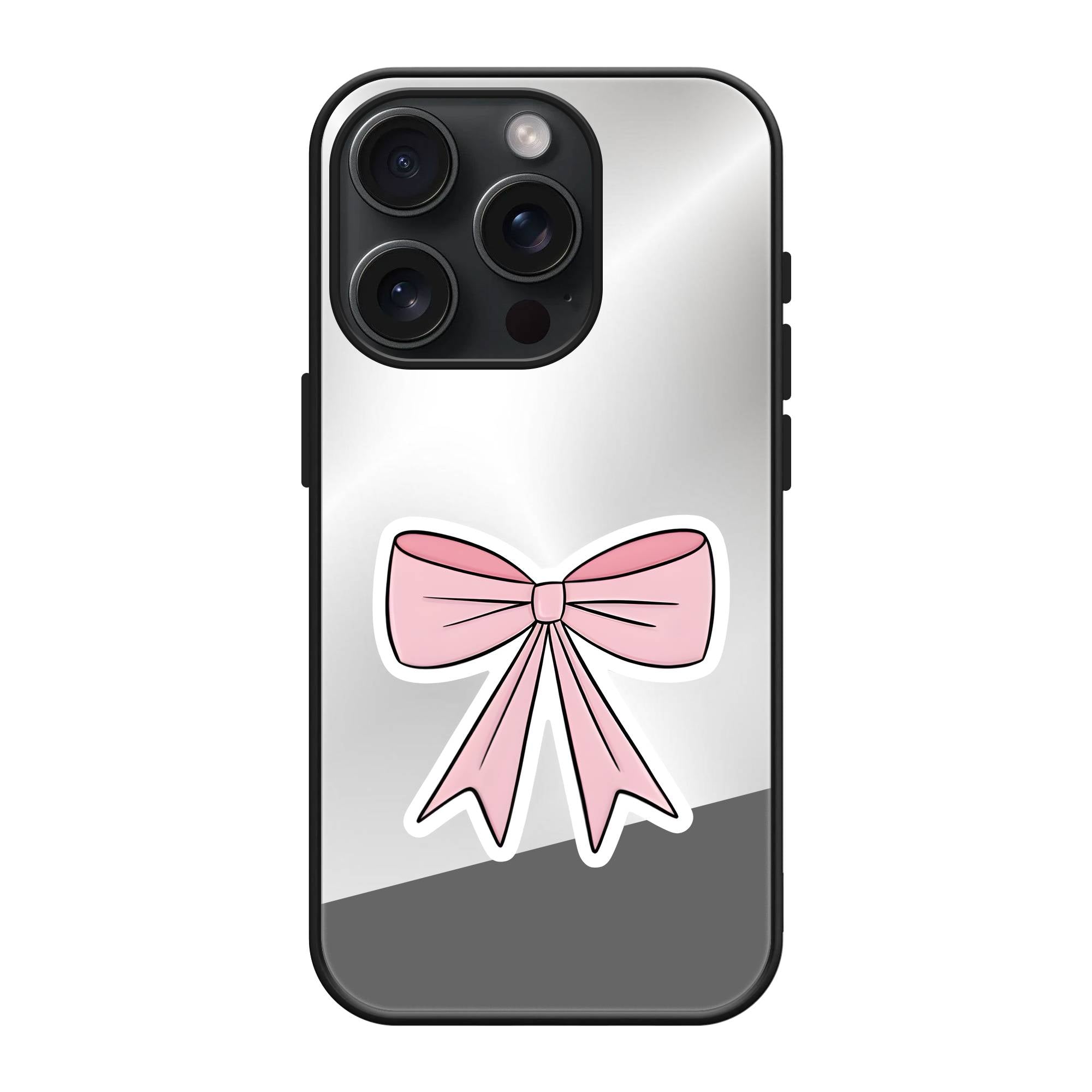 Pink Bow Mirror Case