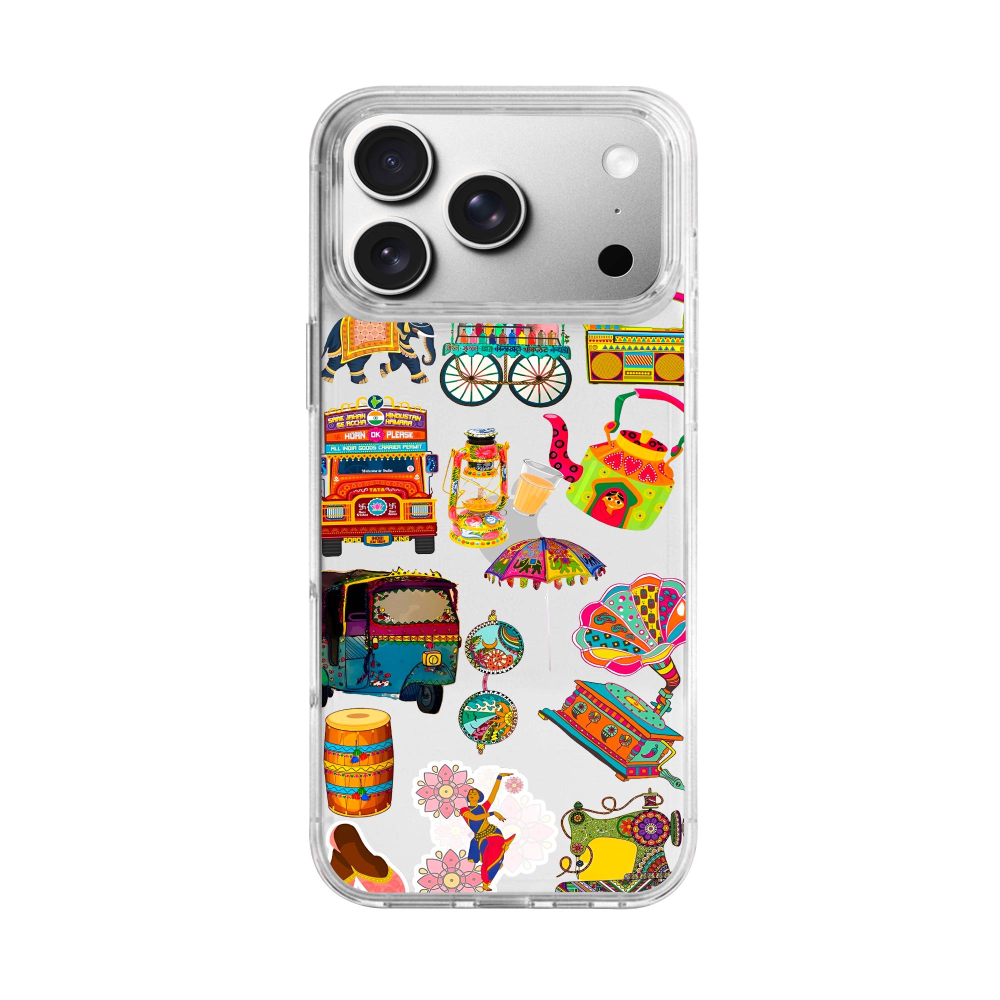 Indian Culture Stickers Premium Clear Case