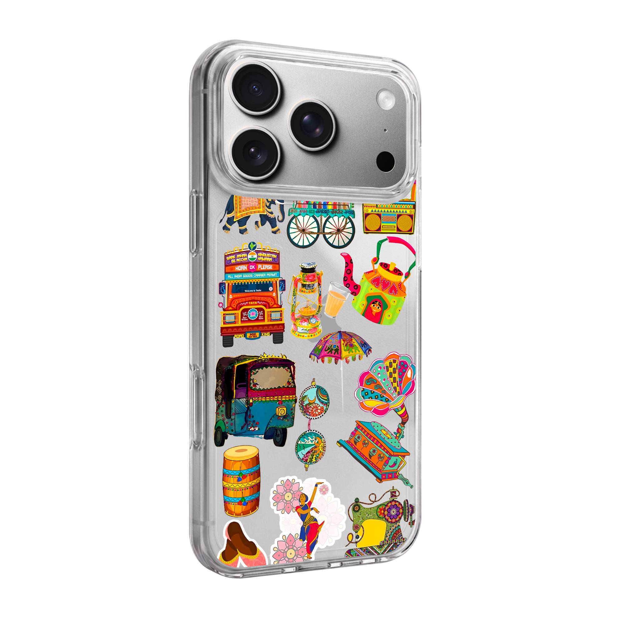 Indian Culture Stickers Premium Clear Case