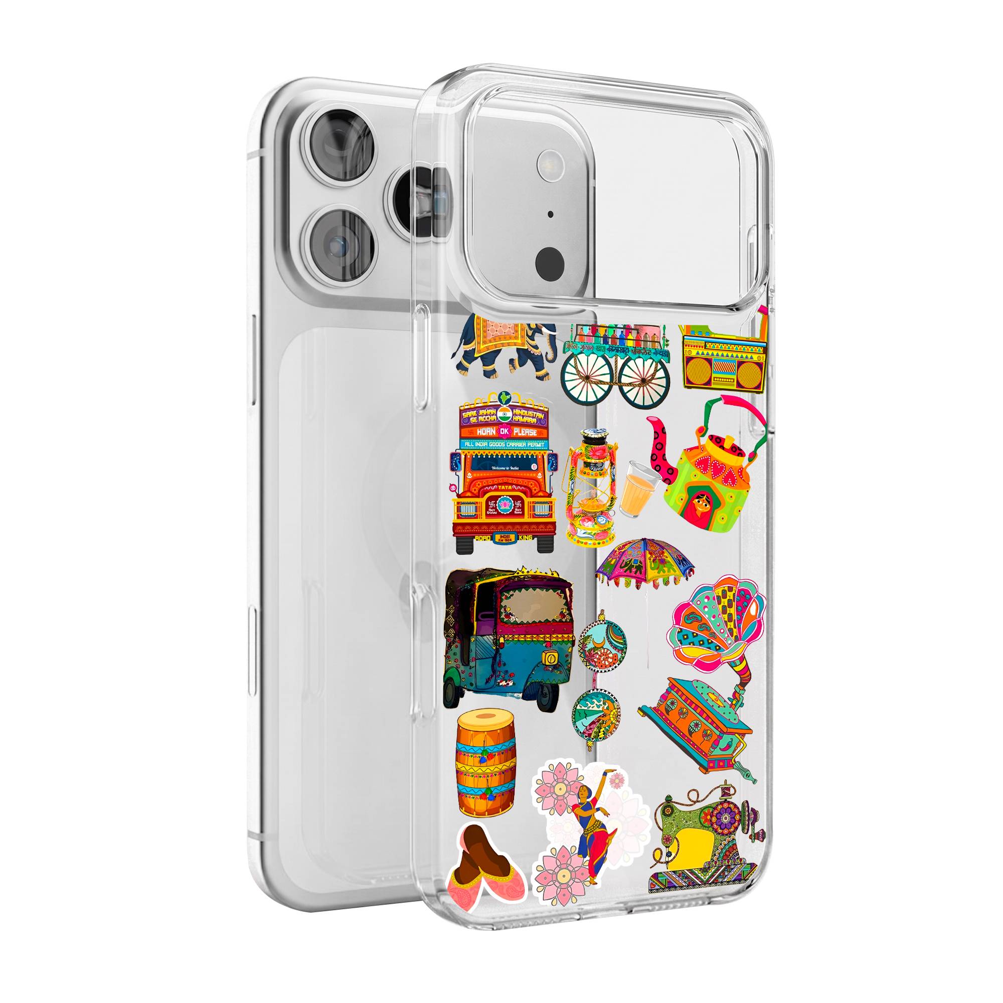 Indian Culture Stickers Premium Clear Case