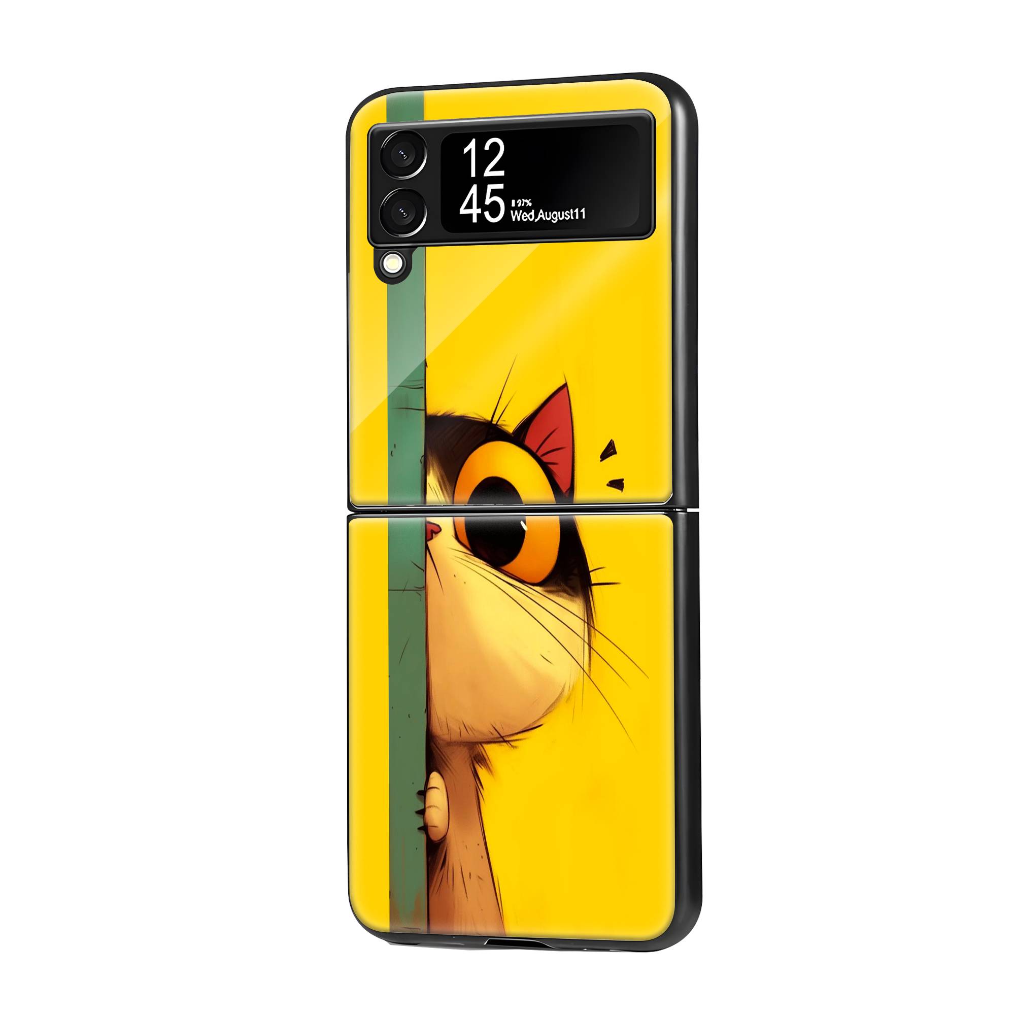 Innocent Cat Samsung Z Flip Glass Case image 0