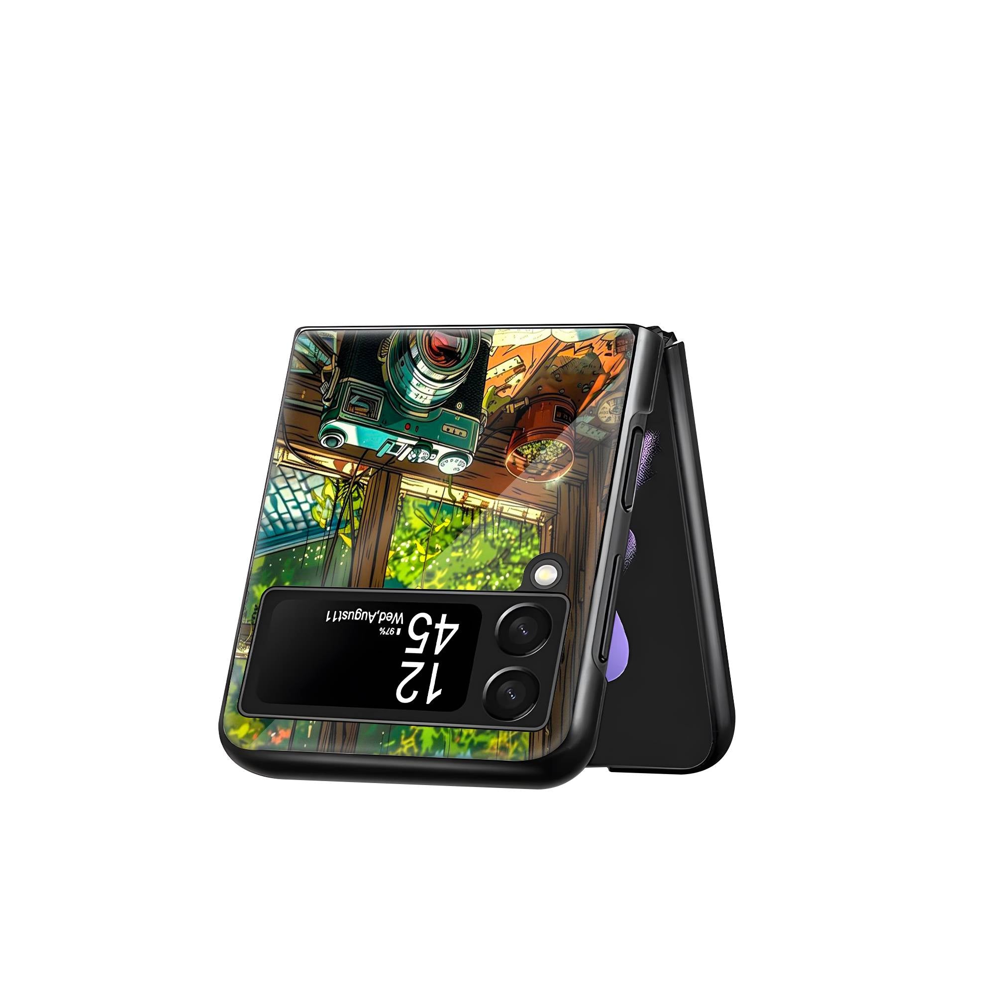 Travel Camera Samsung Z Flip Glass Case image 2