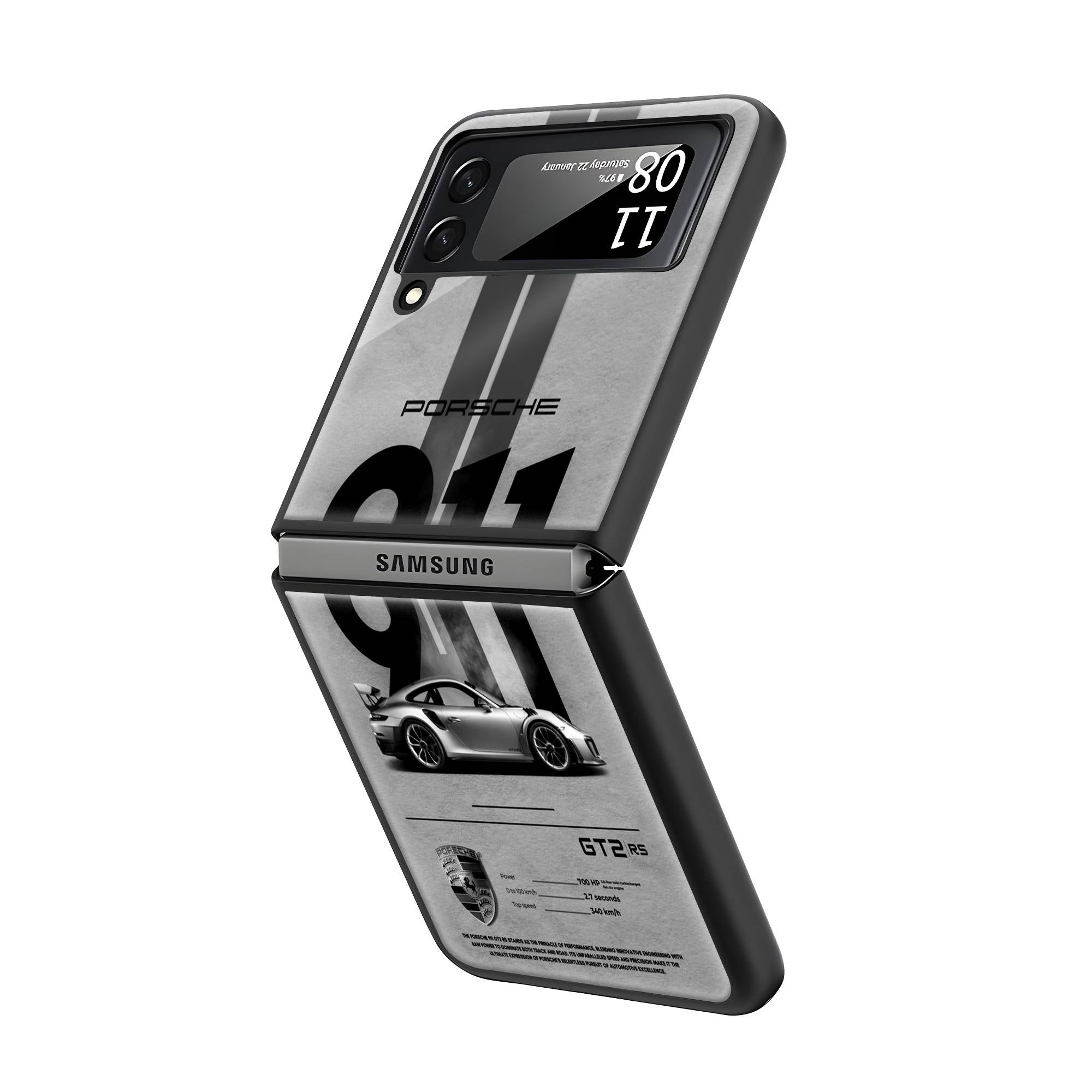 Porsche Legacy Samsung Z Flip Glass Case image 1