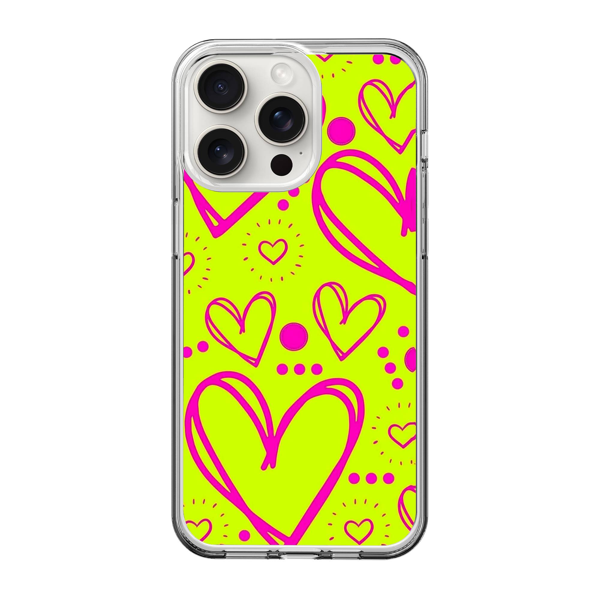Neon Heart Clear Case image 0
