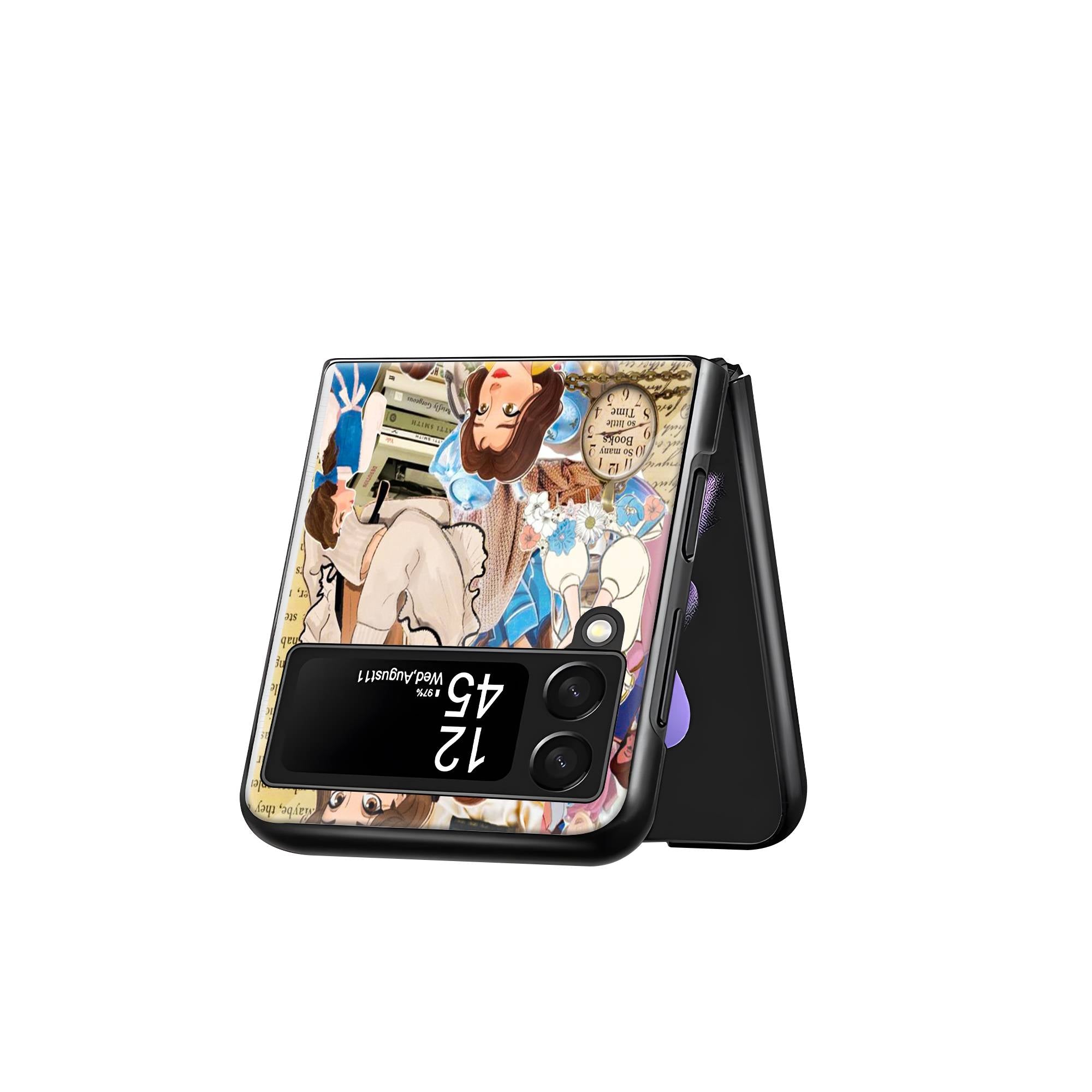 Princess Belle Samsung Z Flip Glass Case image 2