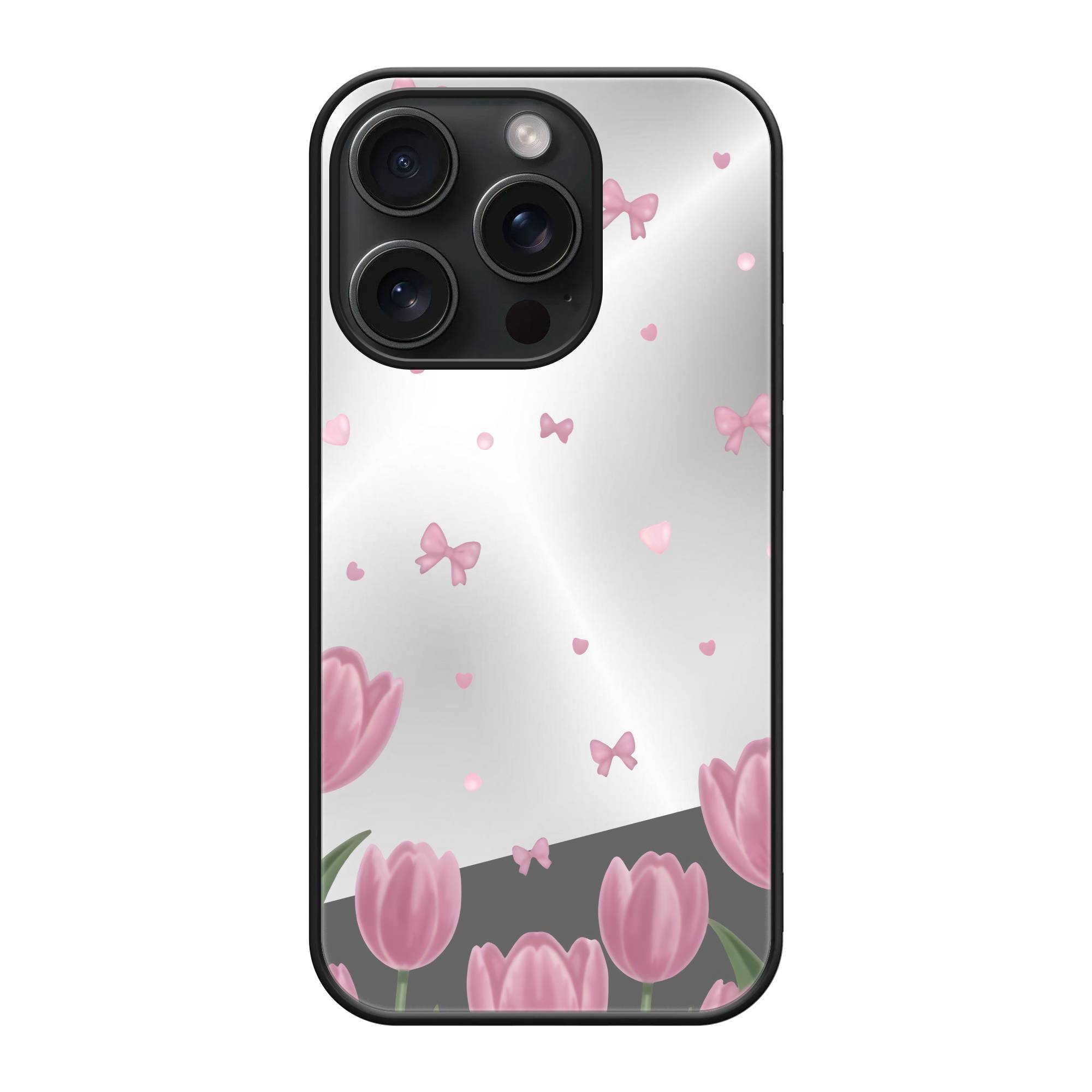 Pink Tulip Mirror Case