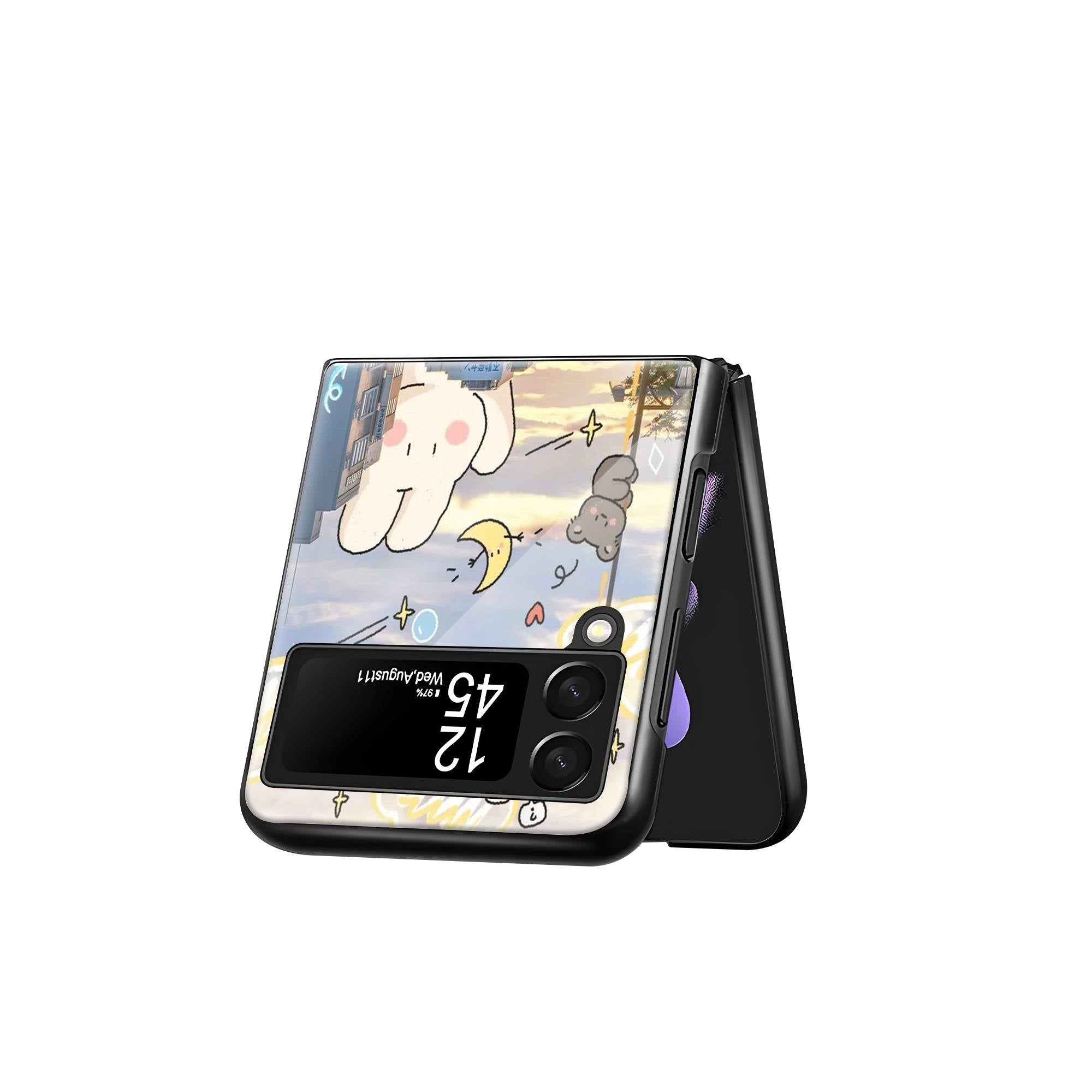 Kawaii City Samsung Z Flip Glass Case image 2