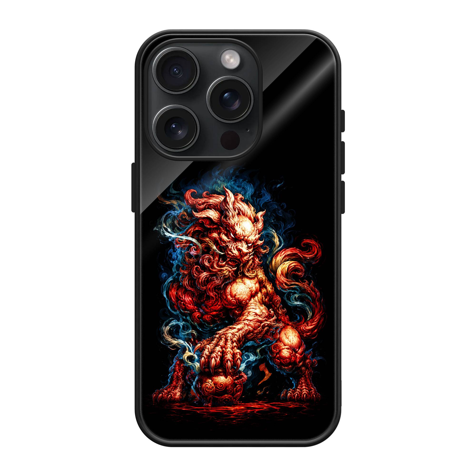 Fire Lion Glass Case