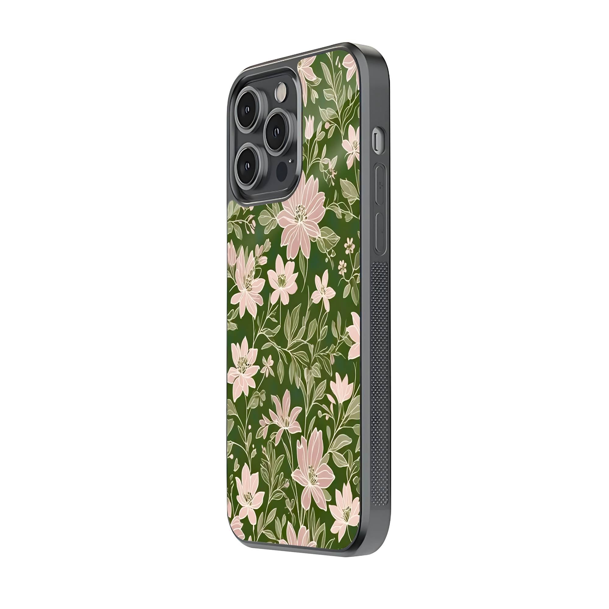 Earthy Blooms Glass Case image 1