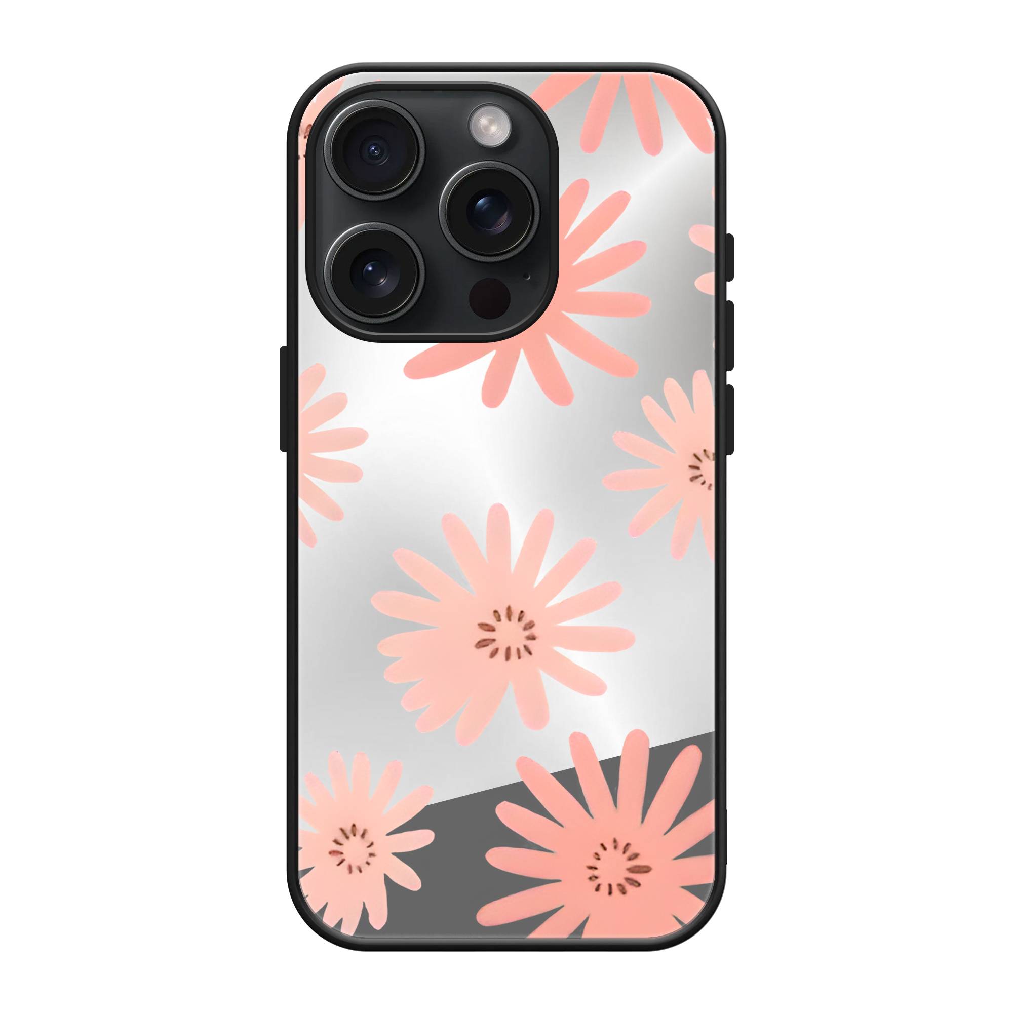 Blush Flower Mirror Case