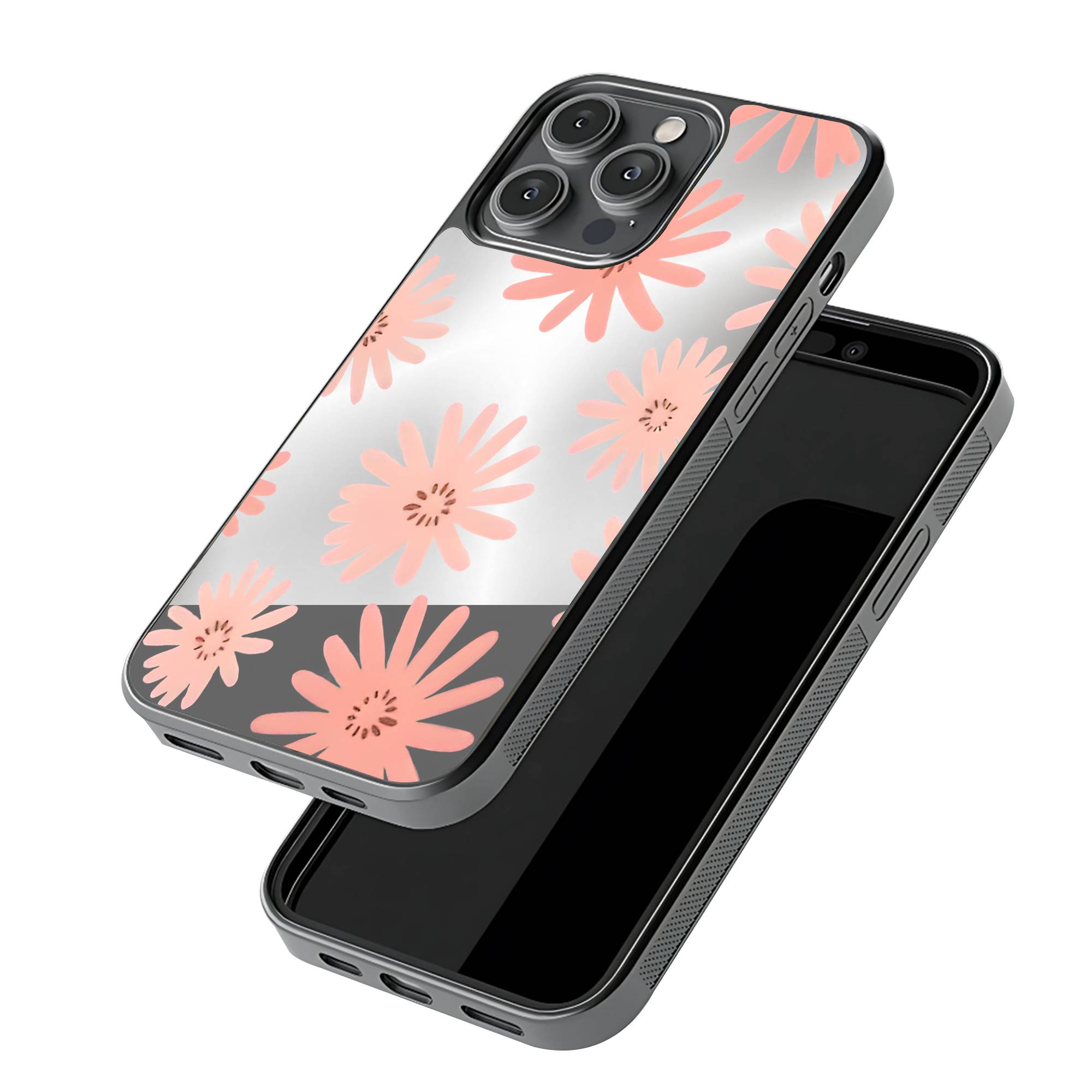 Blush Flower Mirror Case