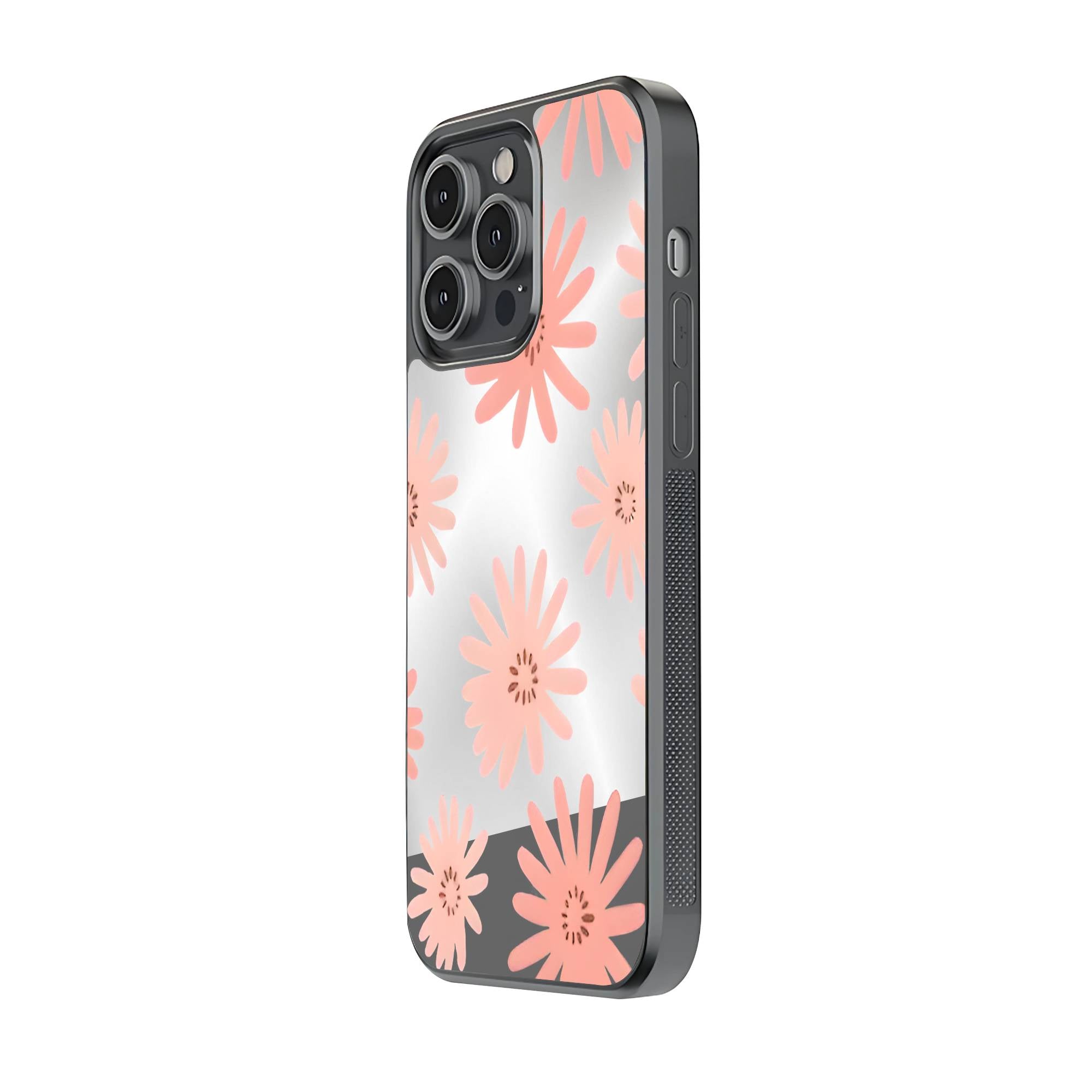 Blush Flower Mirror Case