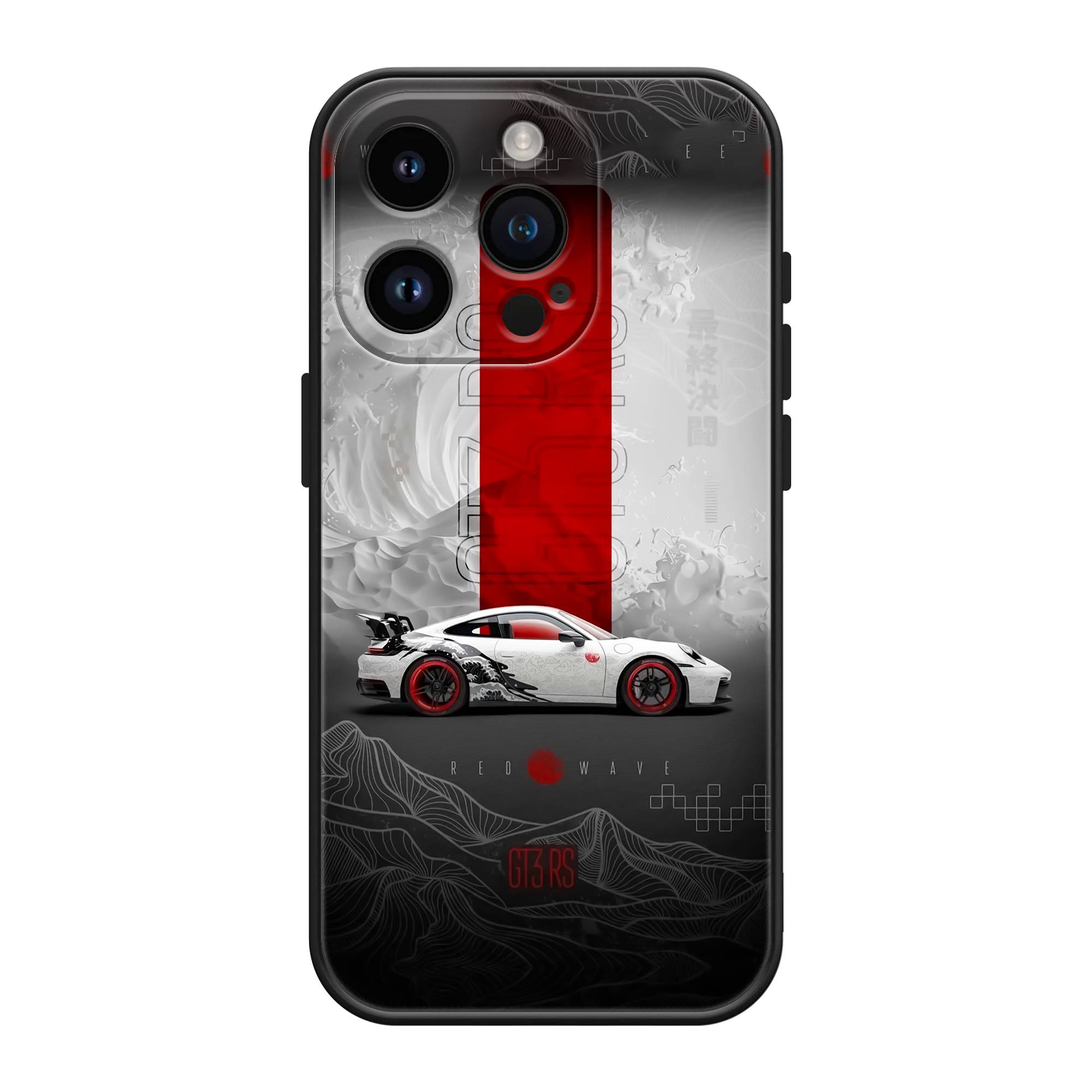Red Wave Silicone Case image 0