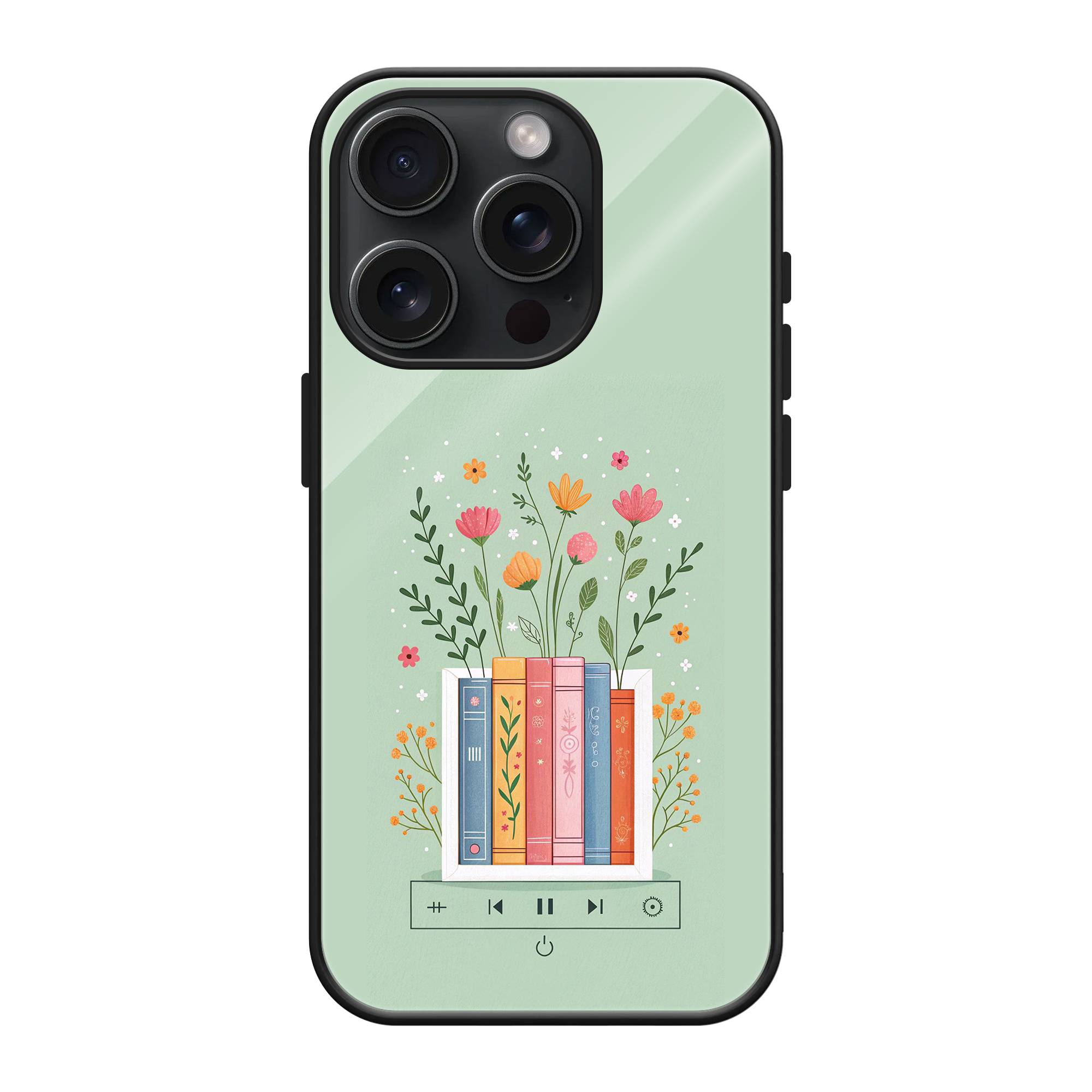 Floral Reads Glass Case image 0