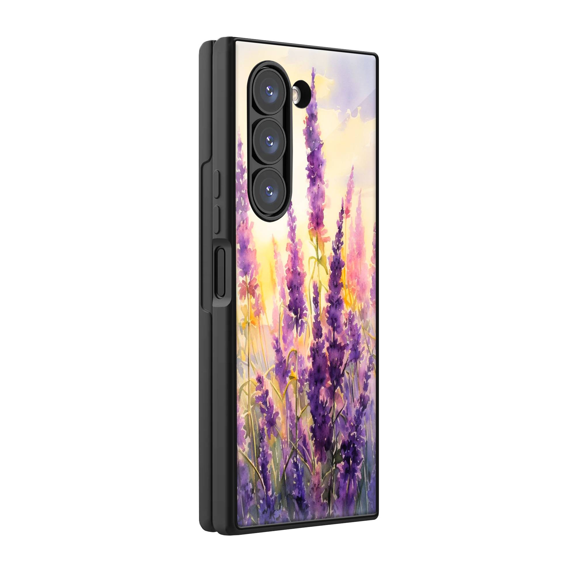 Lavender Flower Samsung Z Fold Glass Case image 0