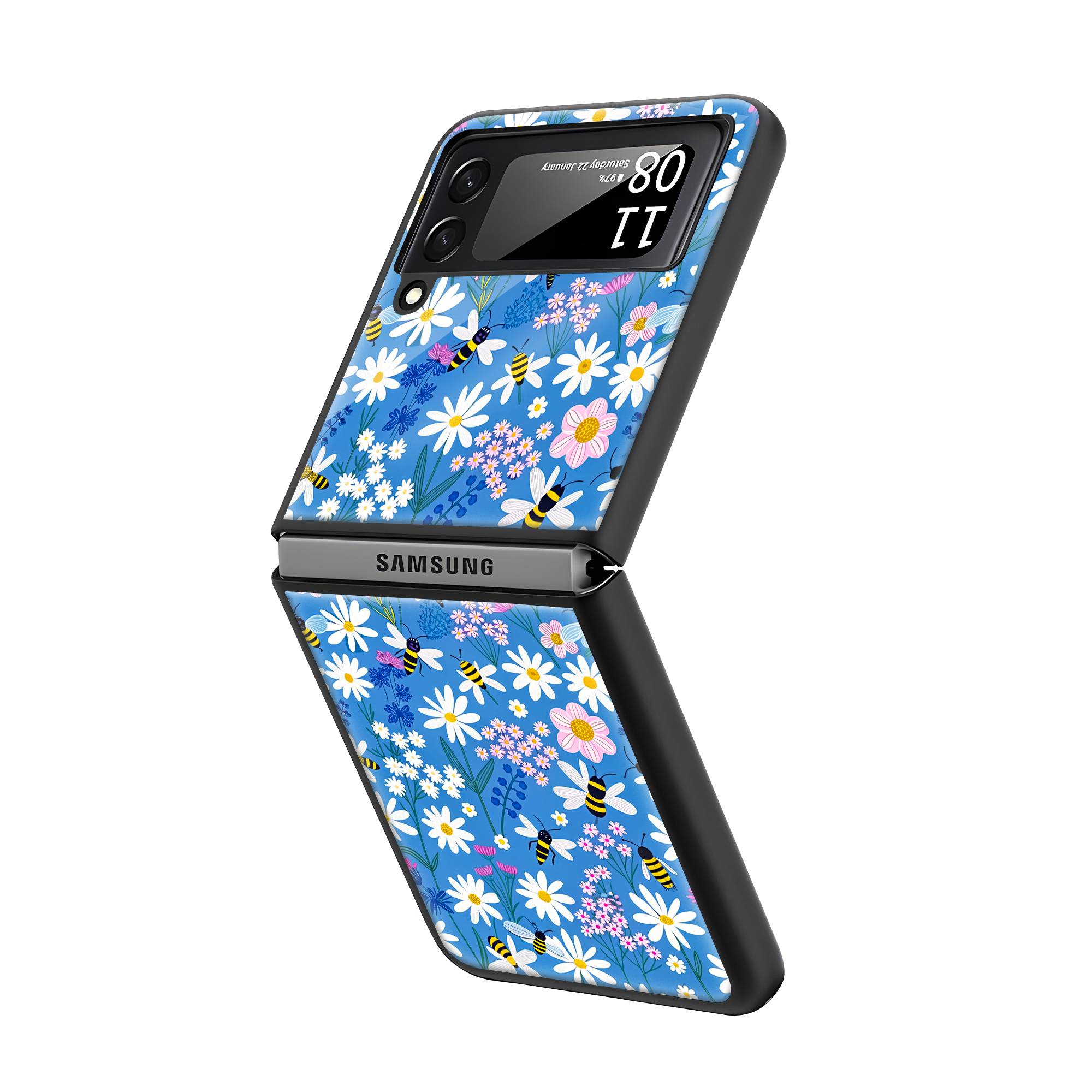 Buzzing Garden Samsung Z Flip Glass Case image 1