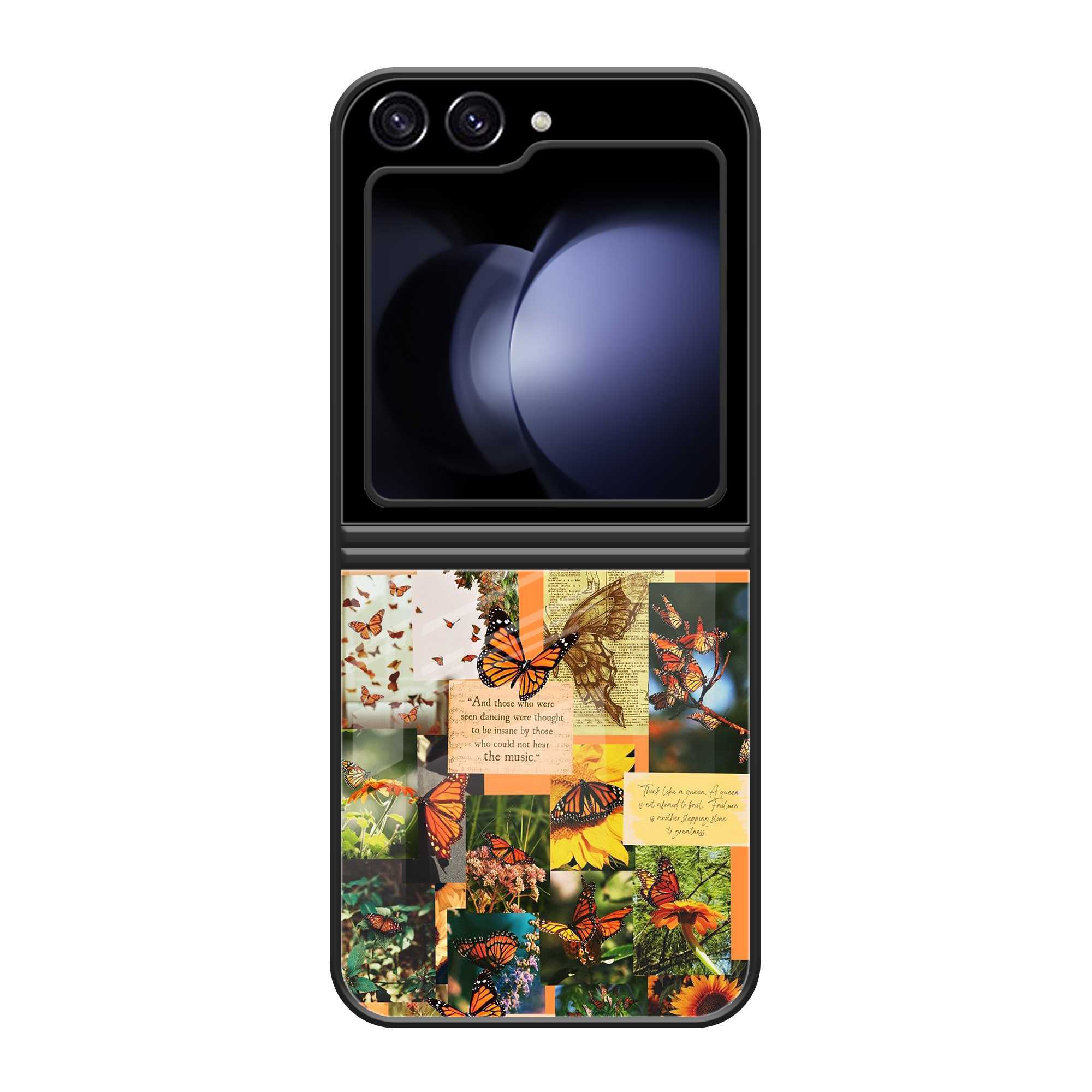 Butterfly Aesthetic Samsung Z Flip 5 Glass Case image 0