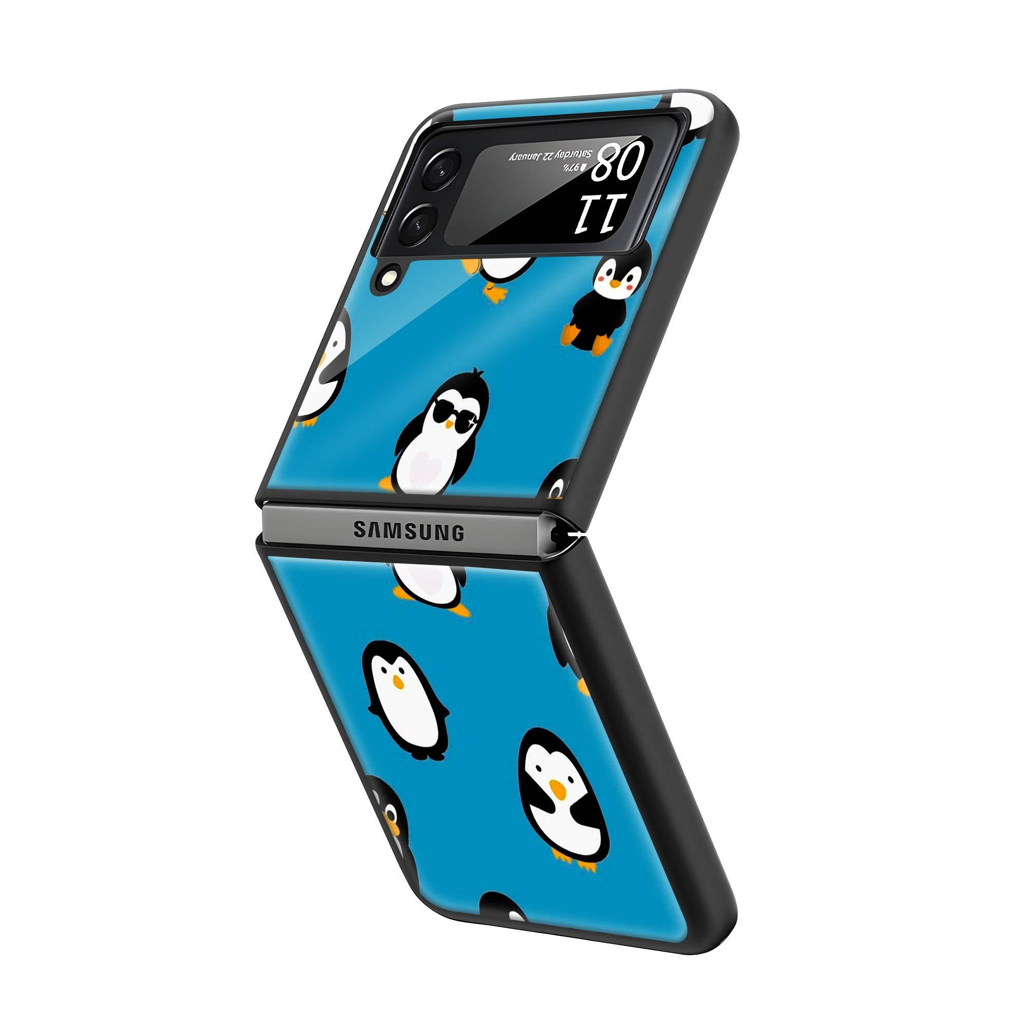 Penguin Samsung Z Flip Glass Case image 1