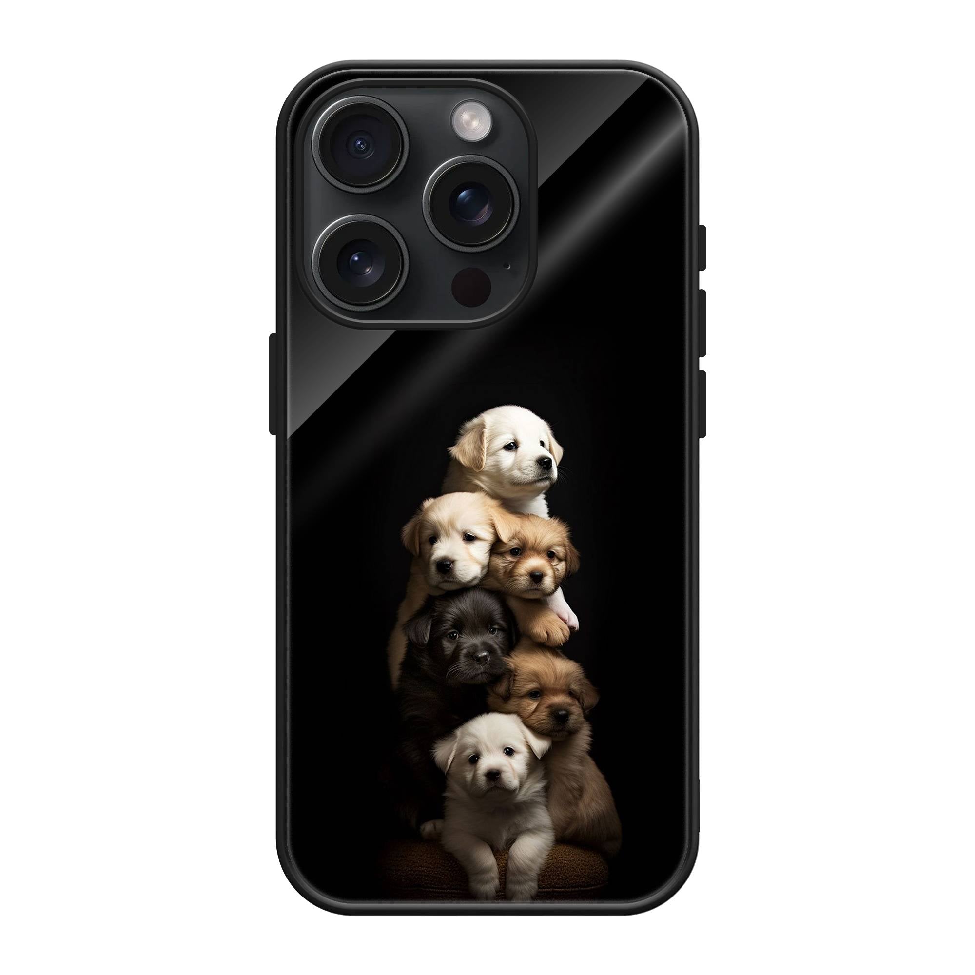 Cute Puppies Glass Case image 0