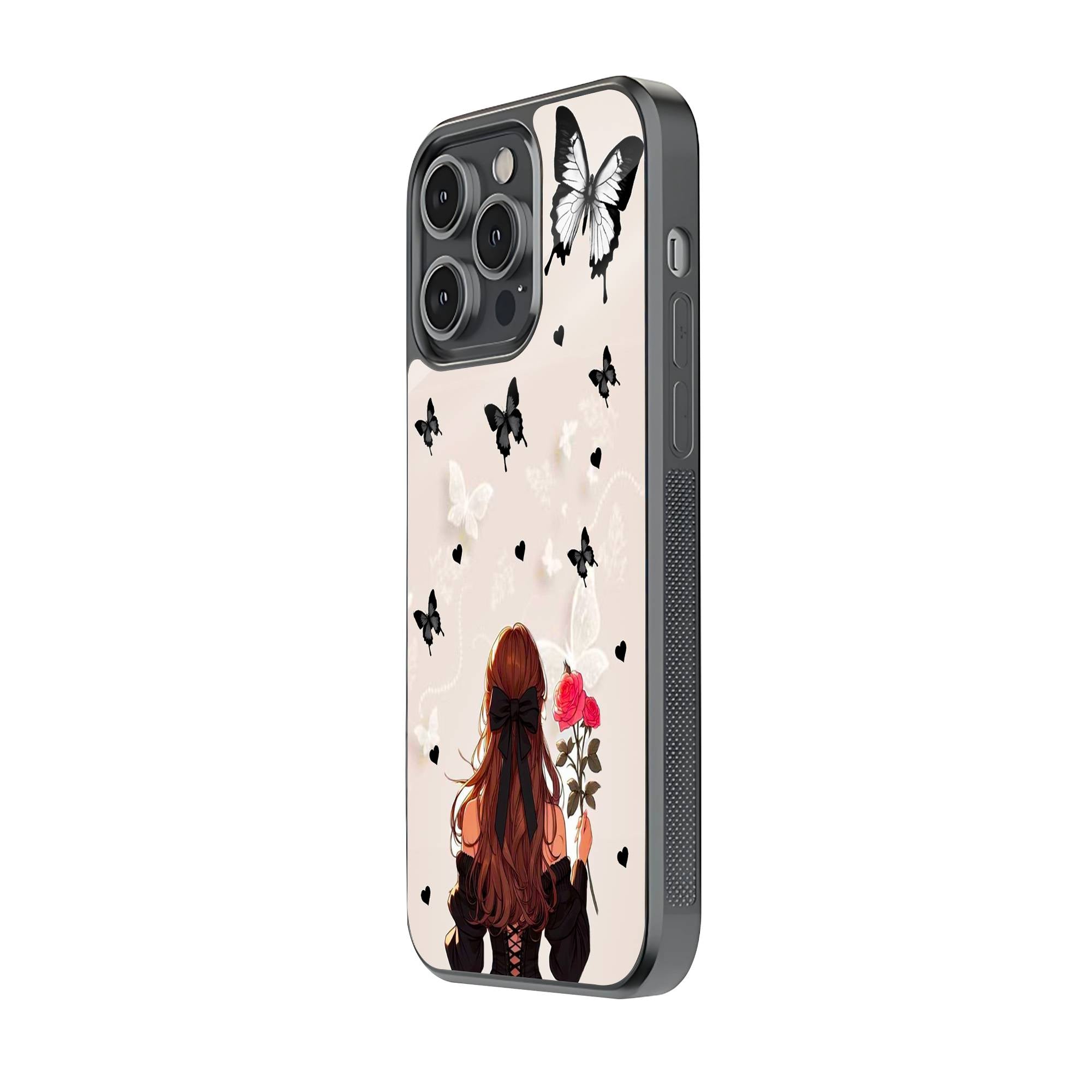 Roses and Wings Glass Case image 1