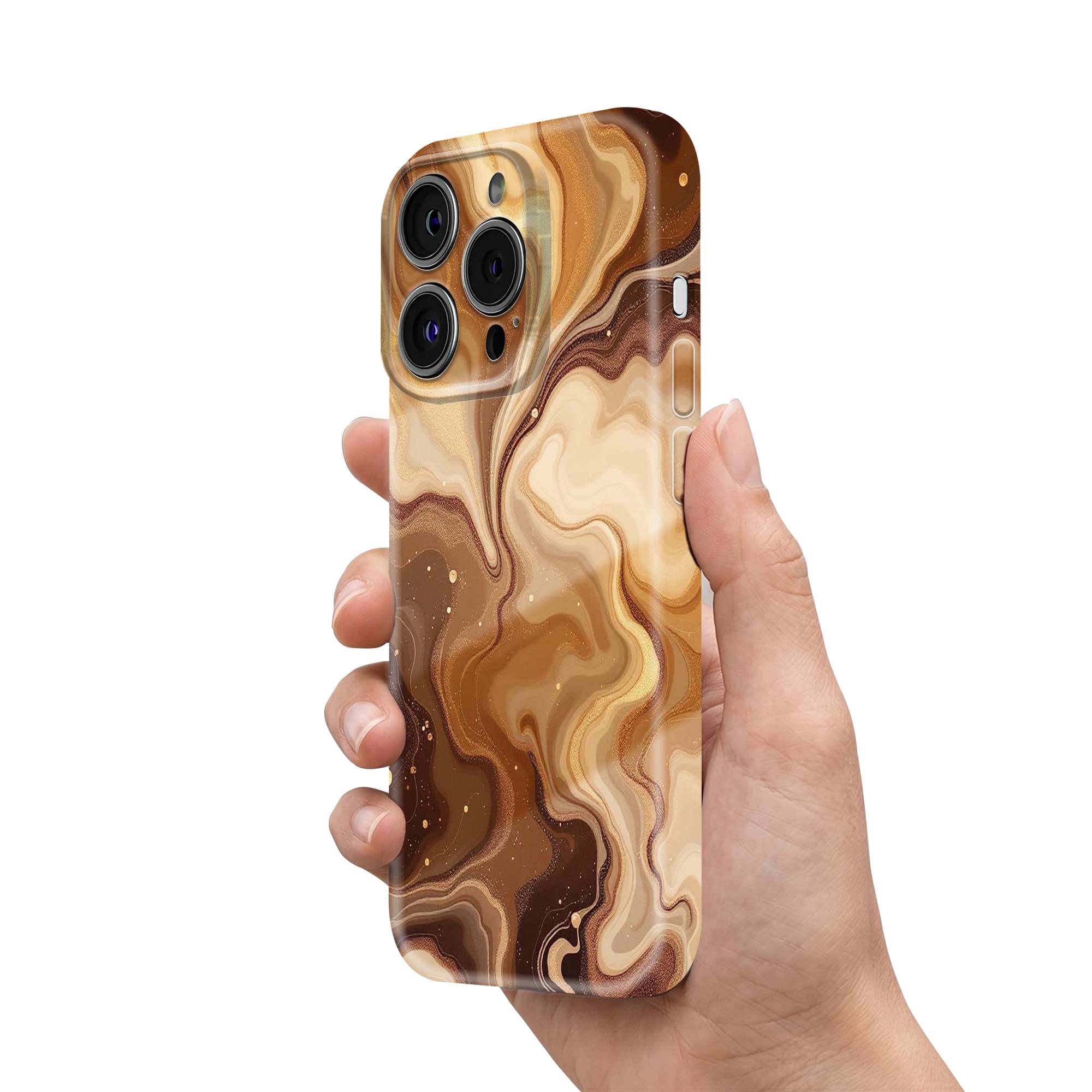 Golden Marble Glossy Hard Case
