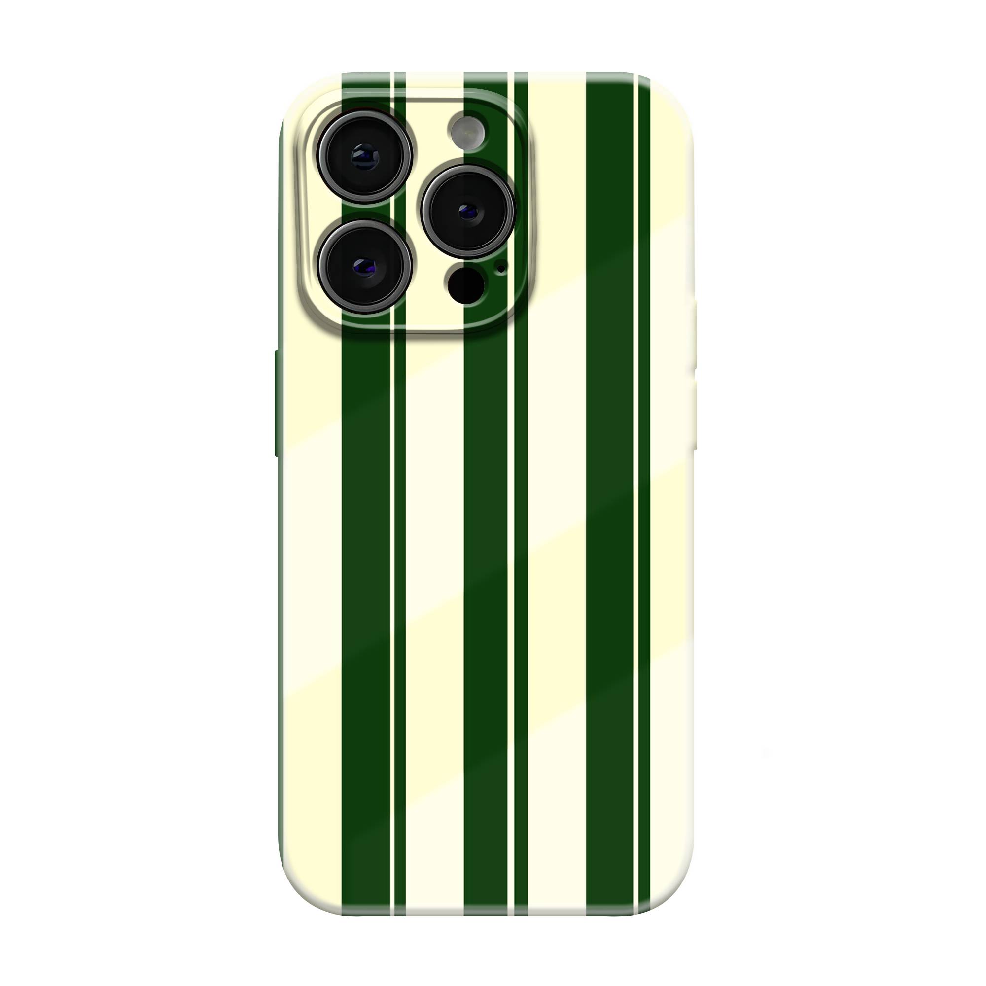 Green and Yellow Stripes Glossy Hard Case