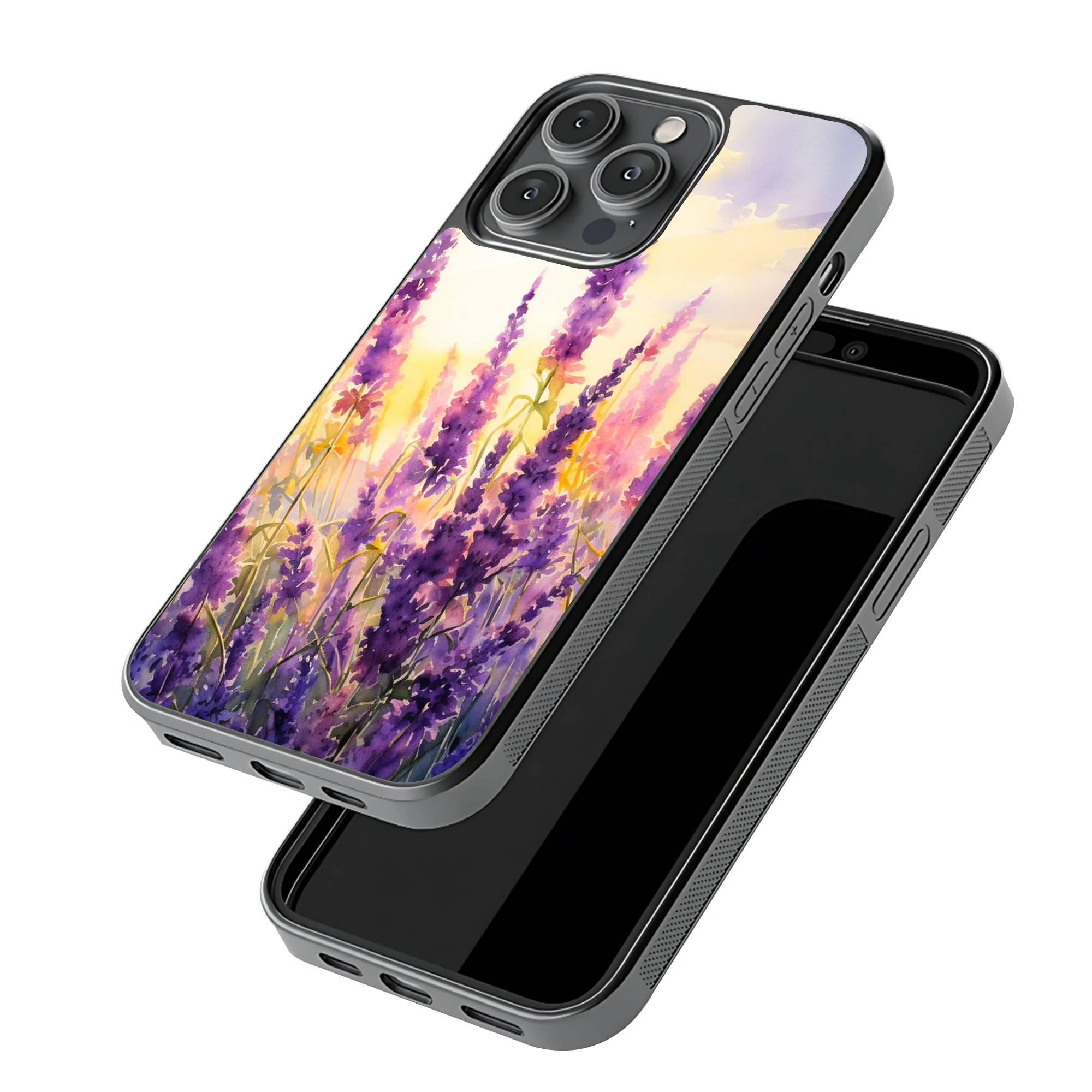 Lavender Flower Glass Case image 2