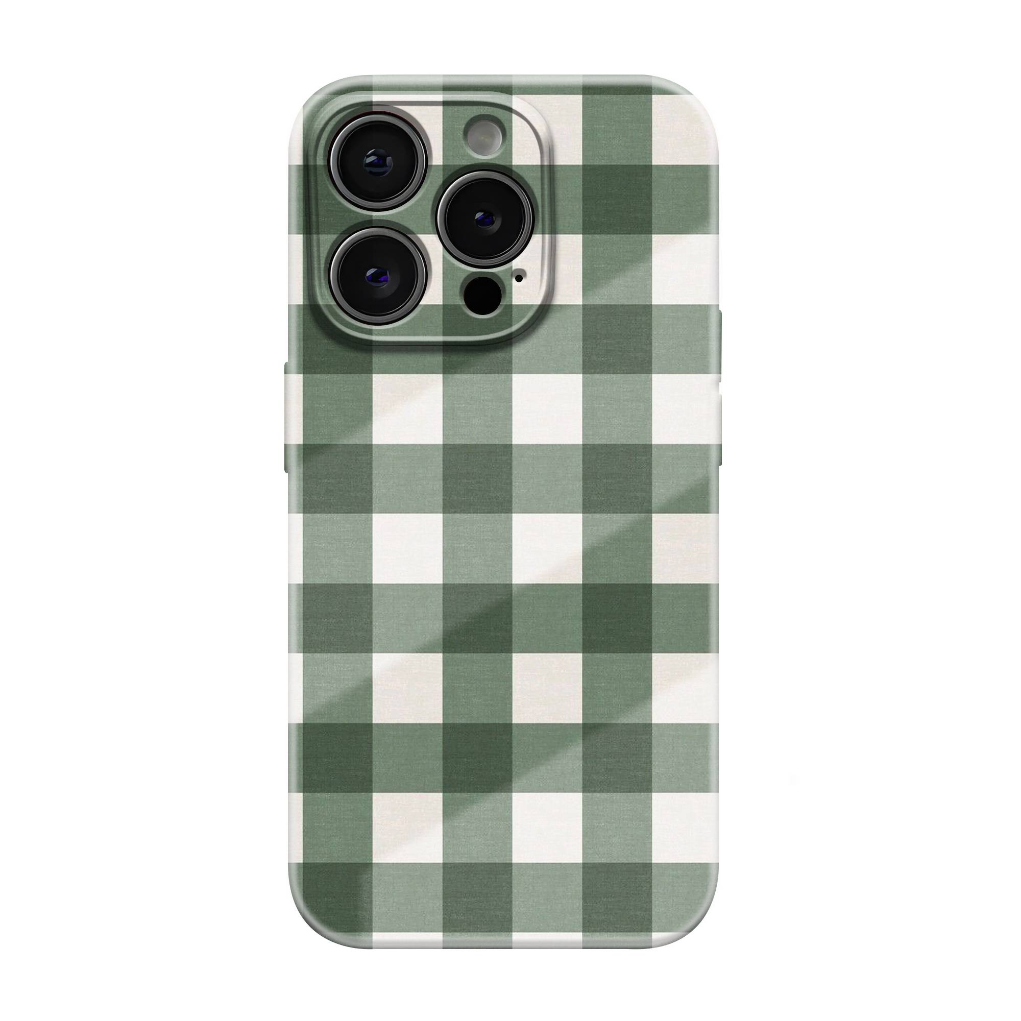 Green Check Glossy Hard Case