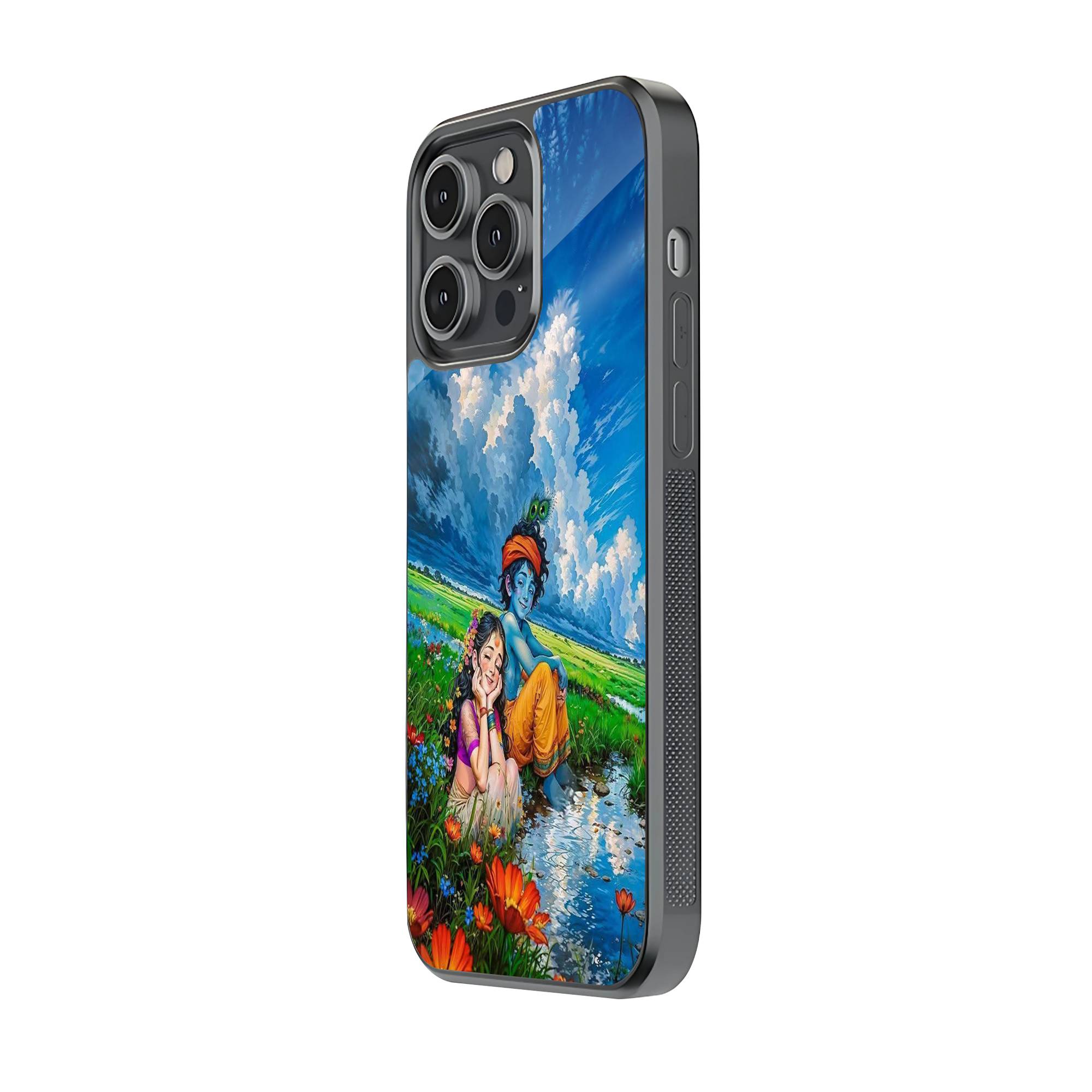 Radhe Krishna Glass Case image 1