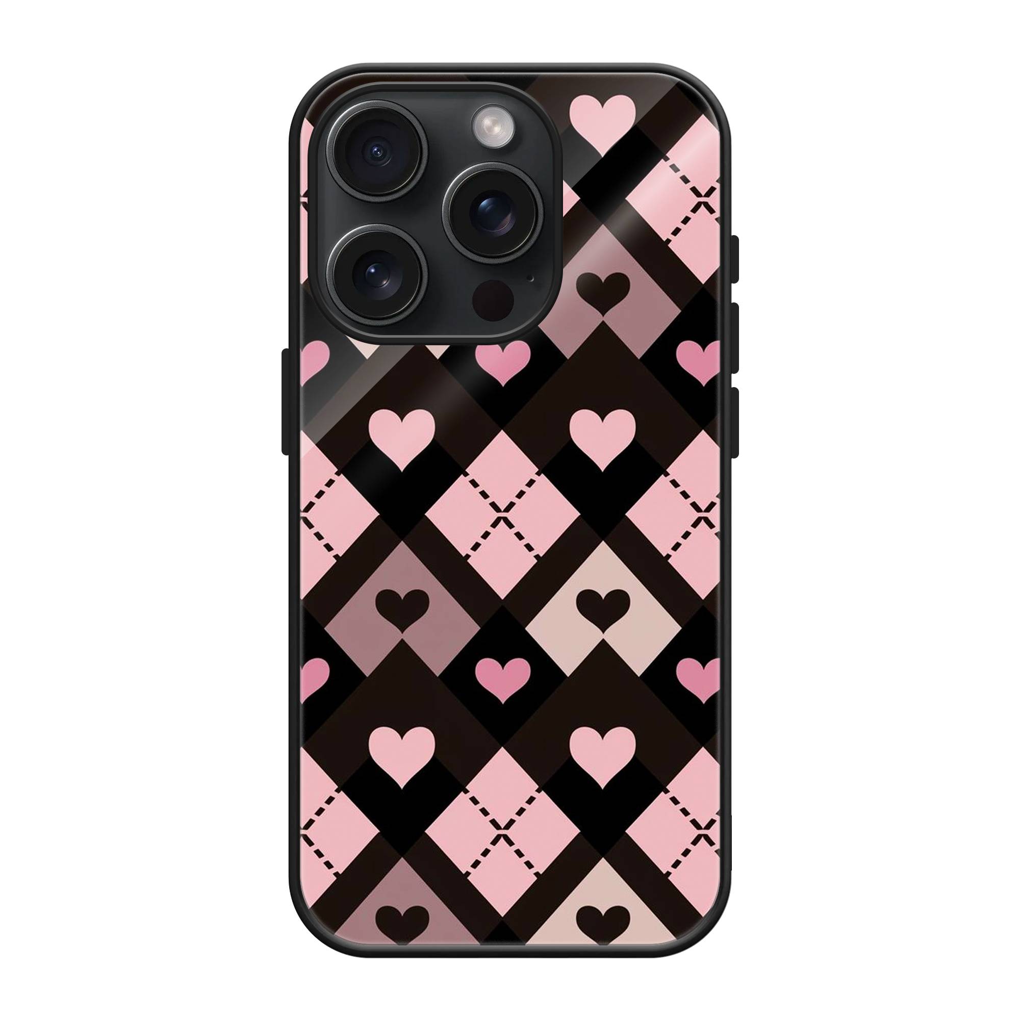 Goth Hearts Glass Case
