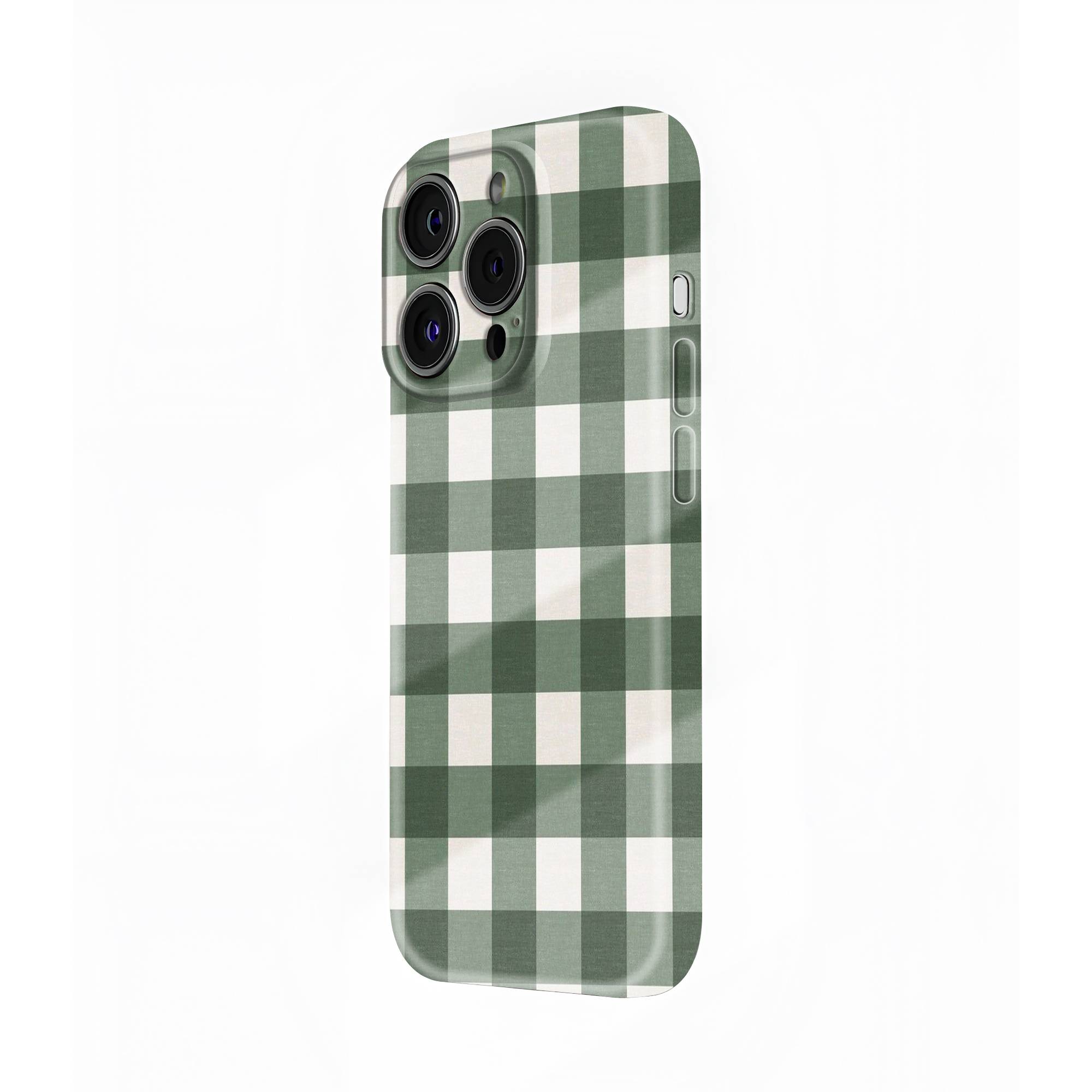 Green Check Glossy Hard Case