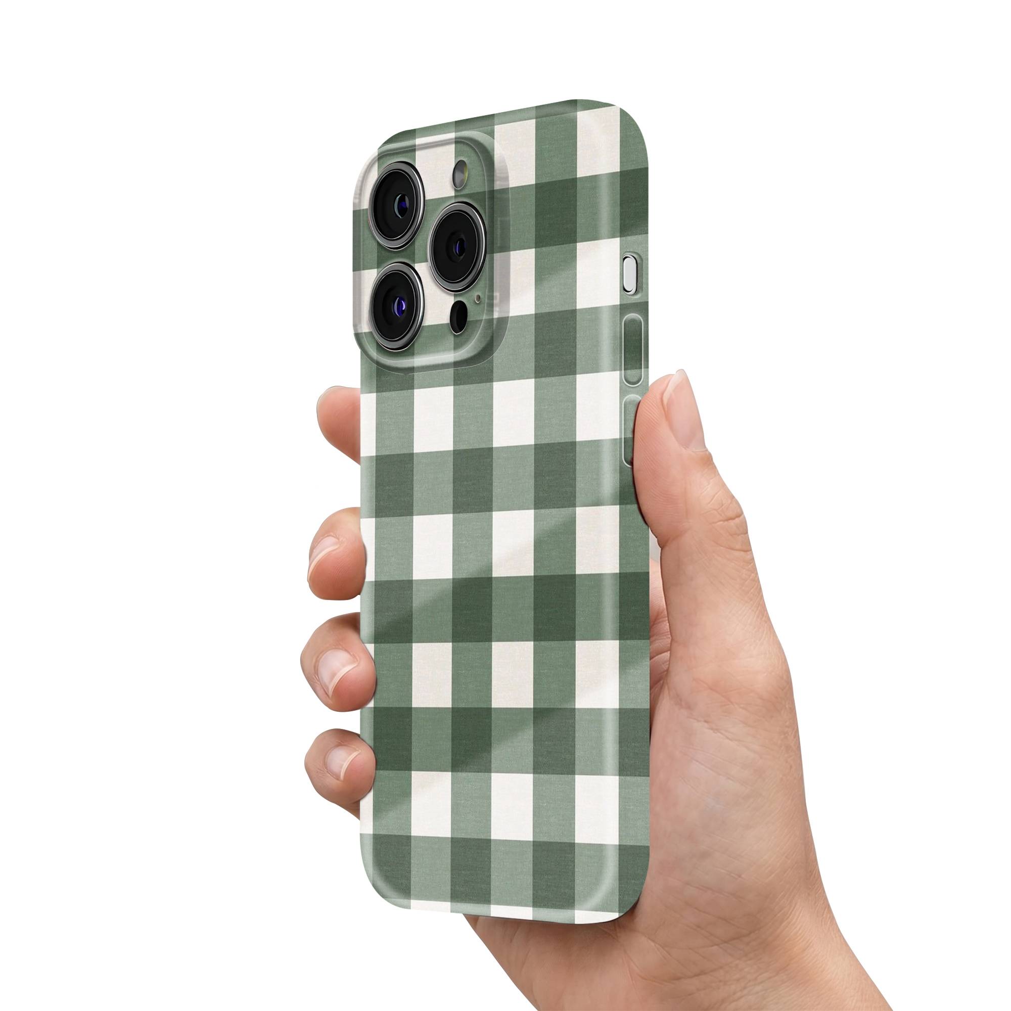 Green Check Glossy Hard Case