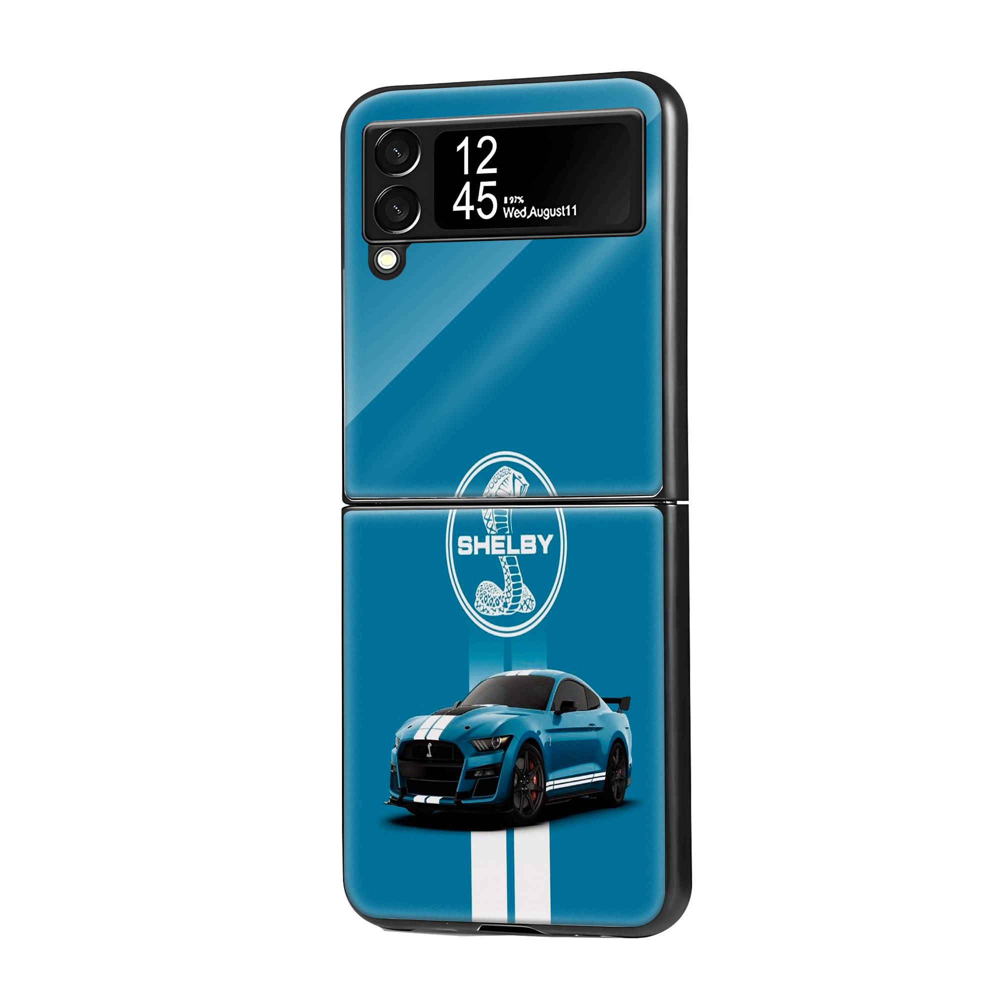 Blue Shelby Samsung Z Flip Glass Case image 0