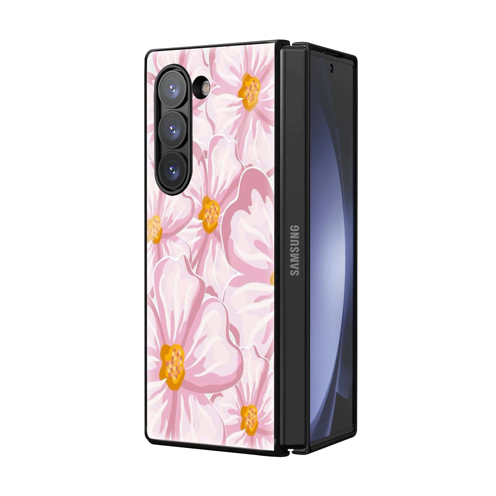 Pastel Petals Samsung Z Fold Glass Case image 1