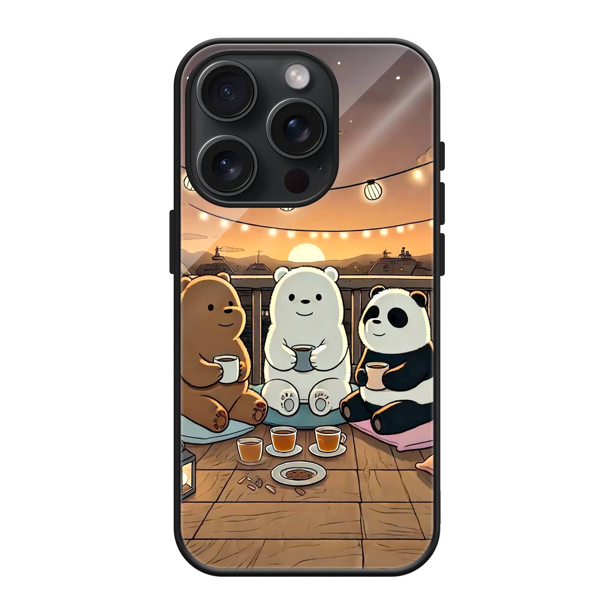 We Bare Bears Glass Case image 0