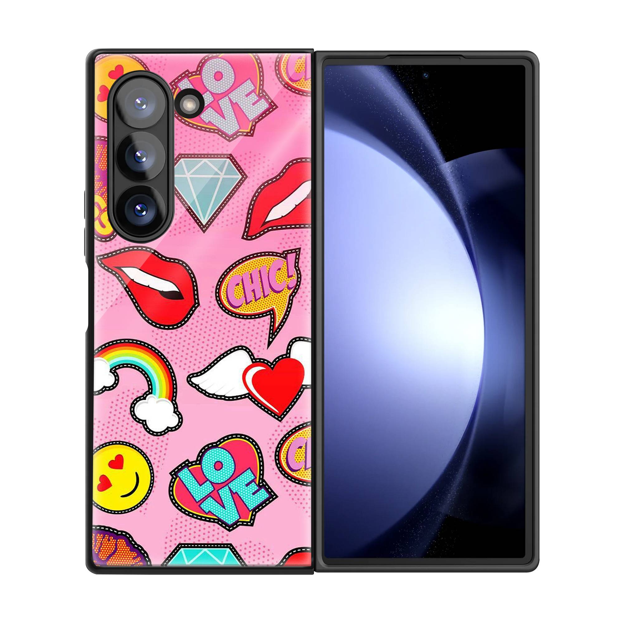 Sticker Pop Samsung Z Fold Glass Case image 2