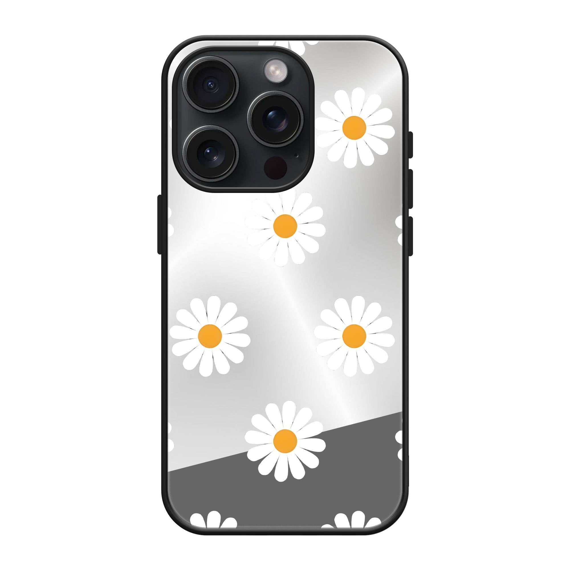 White Flora Mirror Case