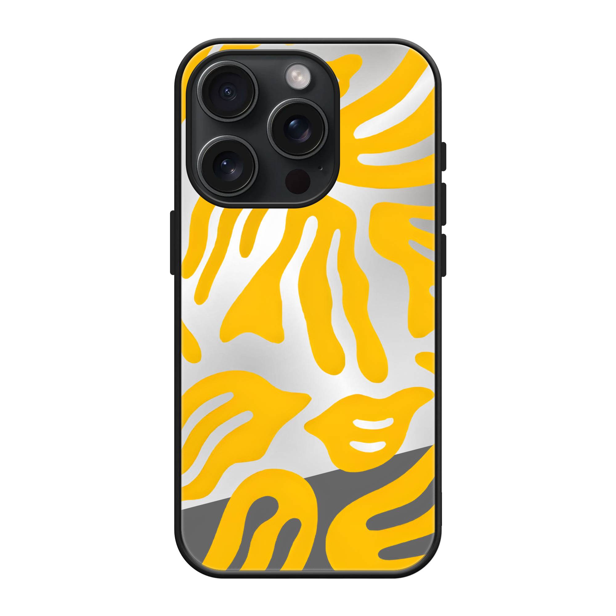 Yellow Wave Mirror Case