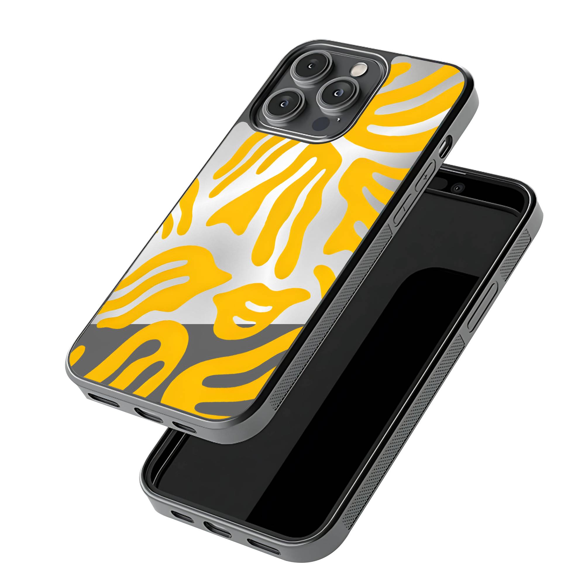 Yellow Wave Mirror Case
