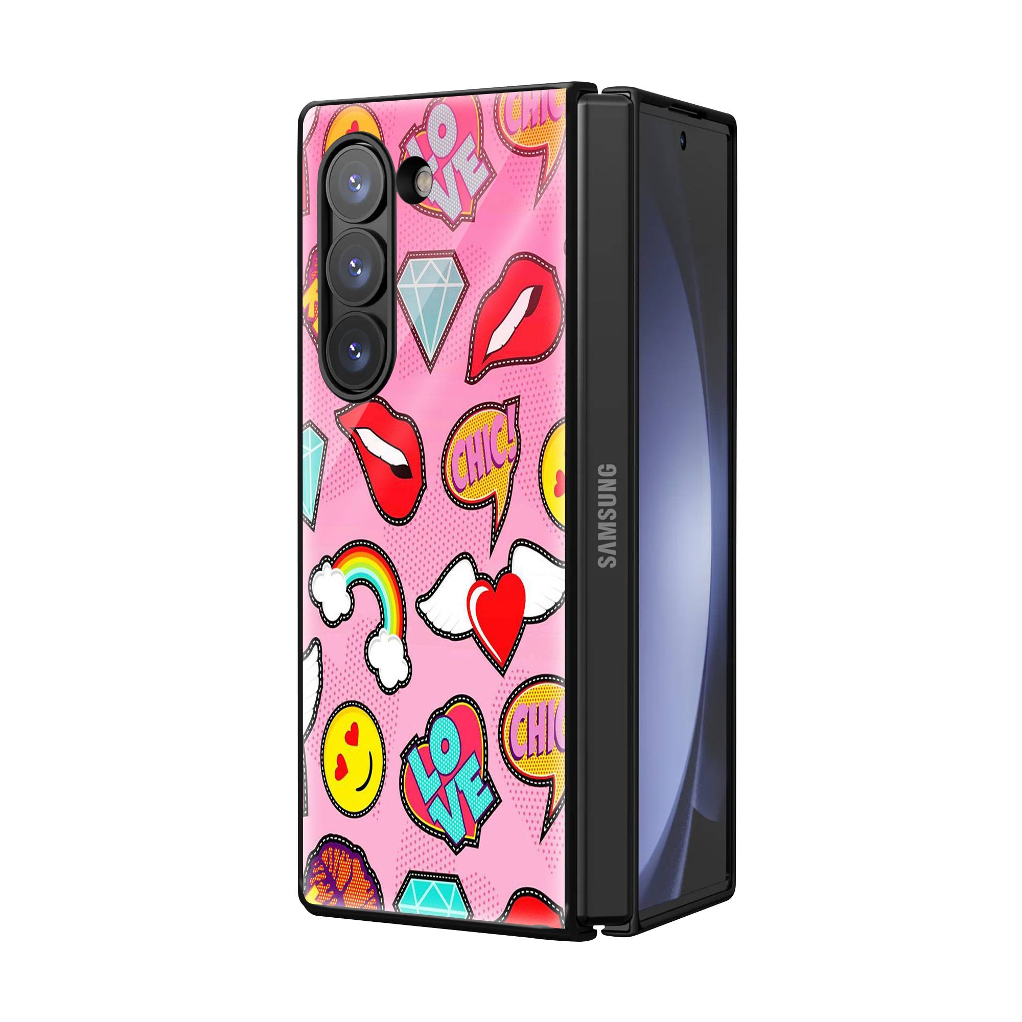 Sticker Pop Samsung Z Fold Glass Case image 1