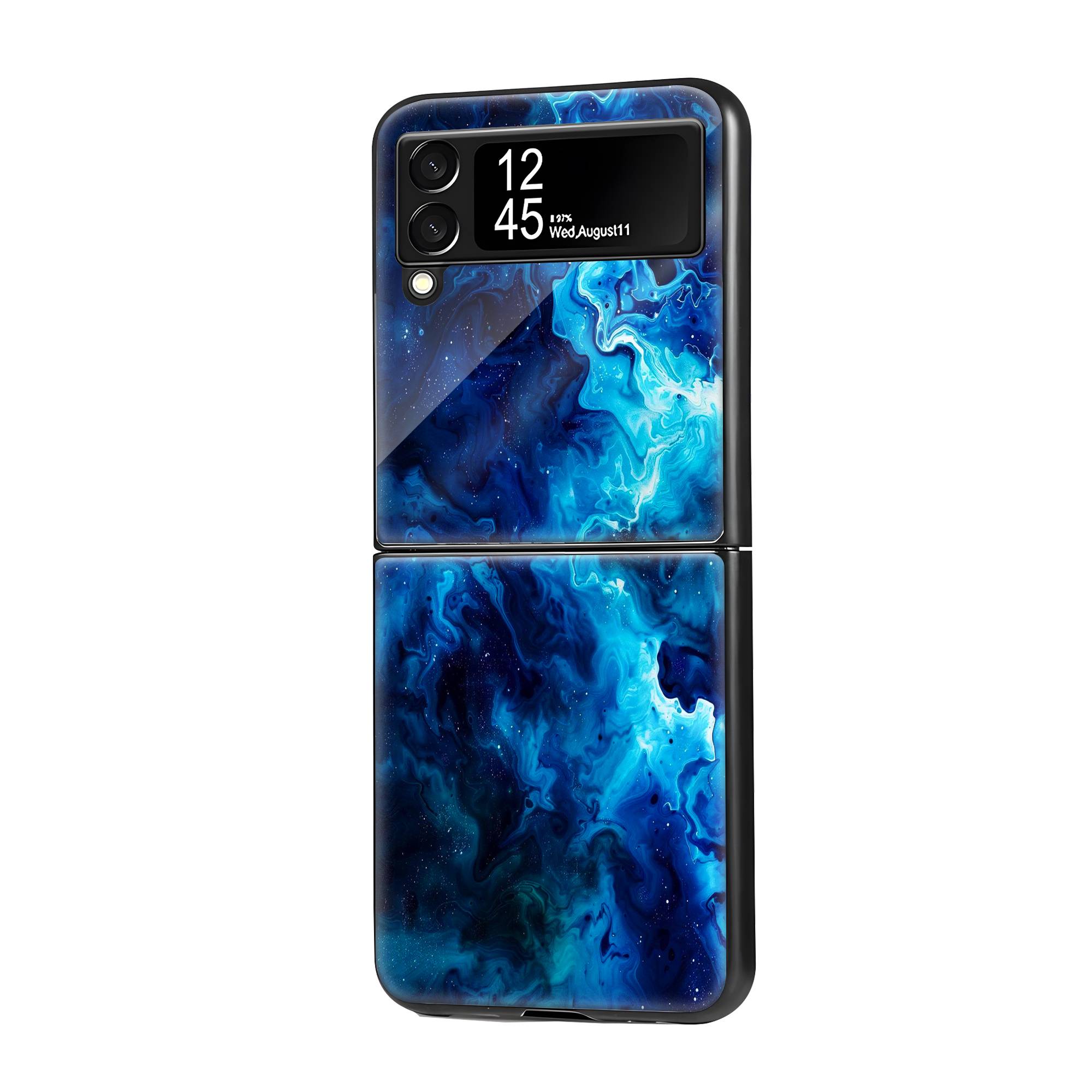 Starry Ocean Samsung Z Flip Glass Case image 0