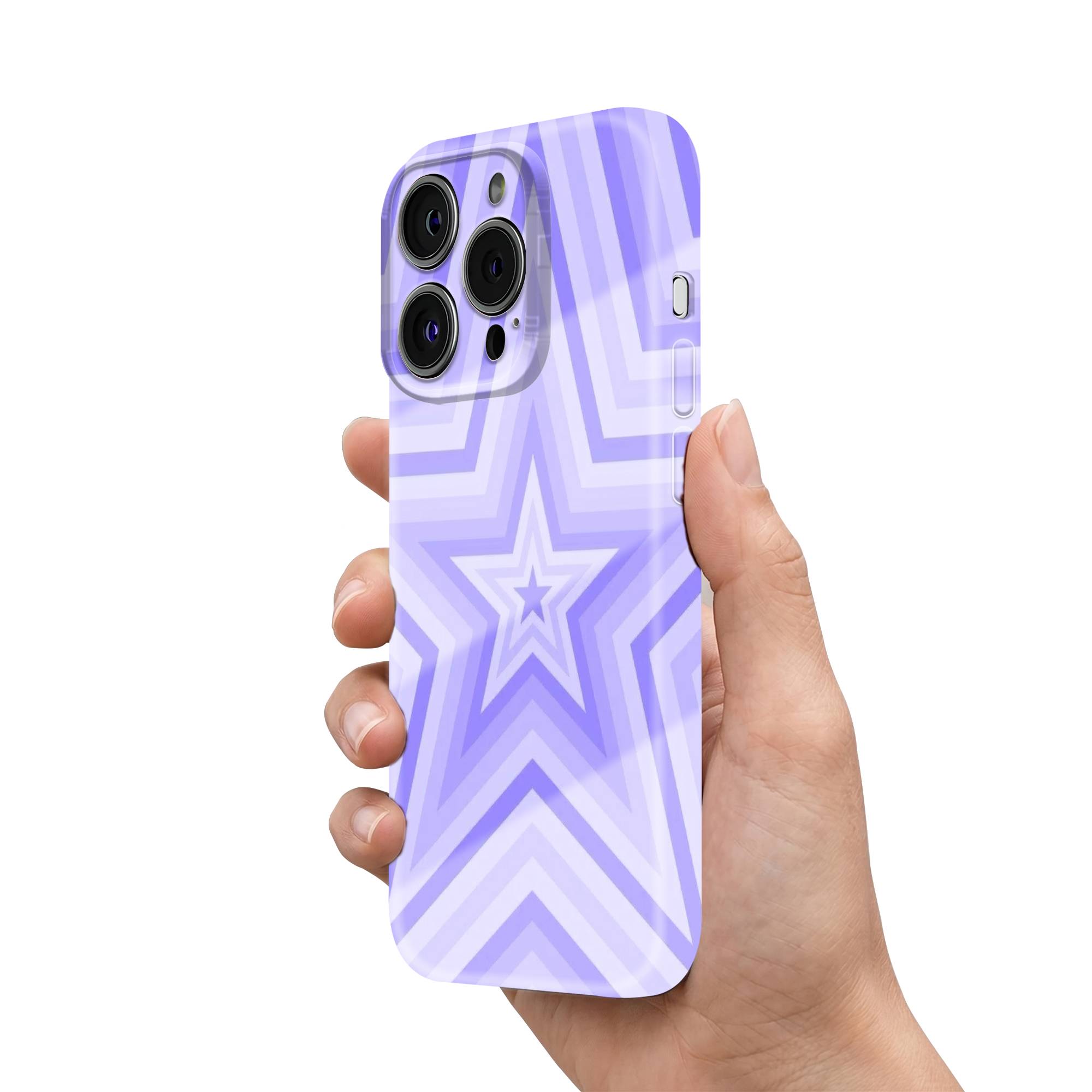 Lavender Star Glow Glossy Hard Case