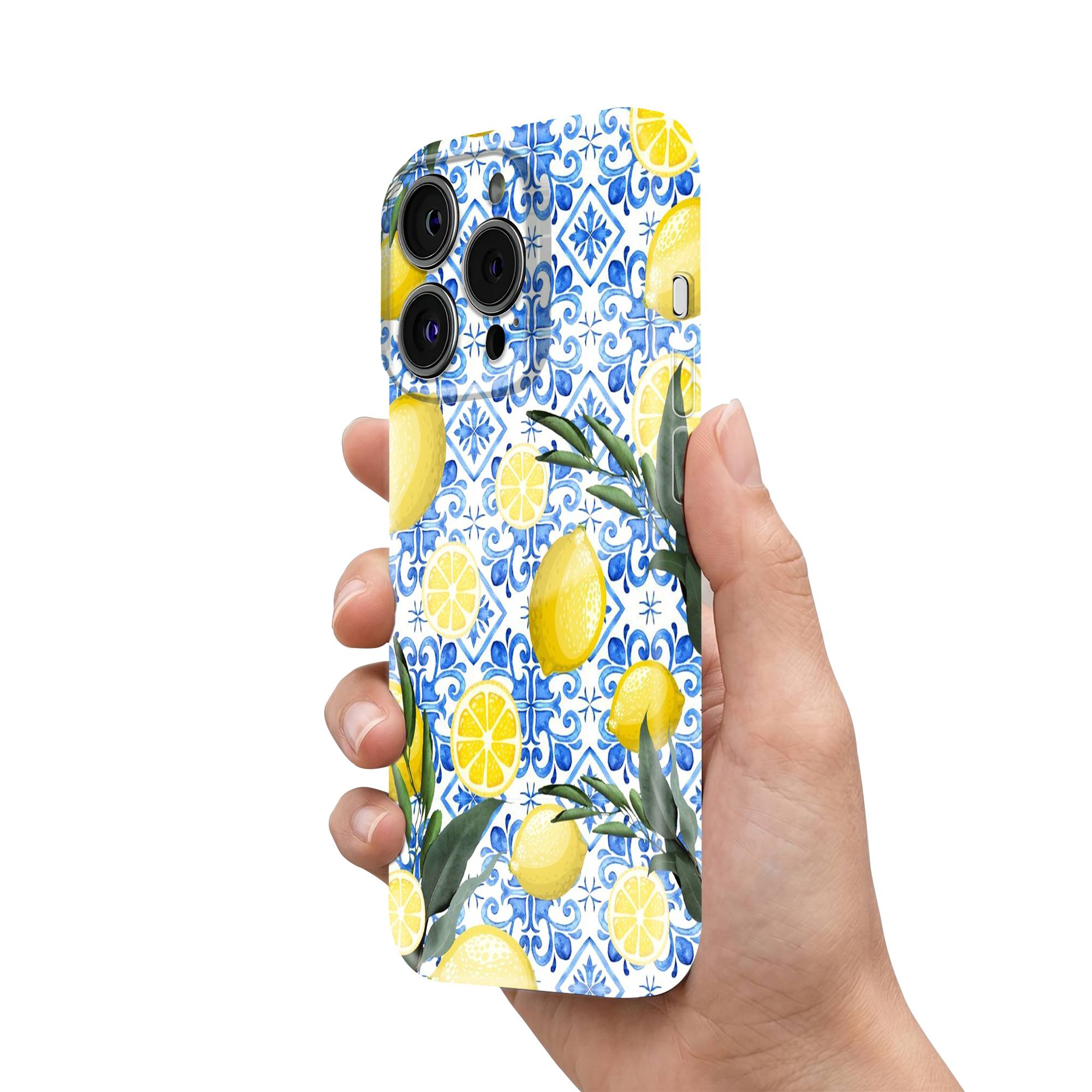Lemon Azure Glossy Hard Case