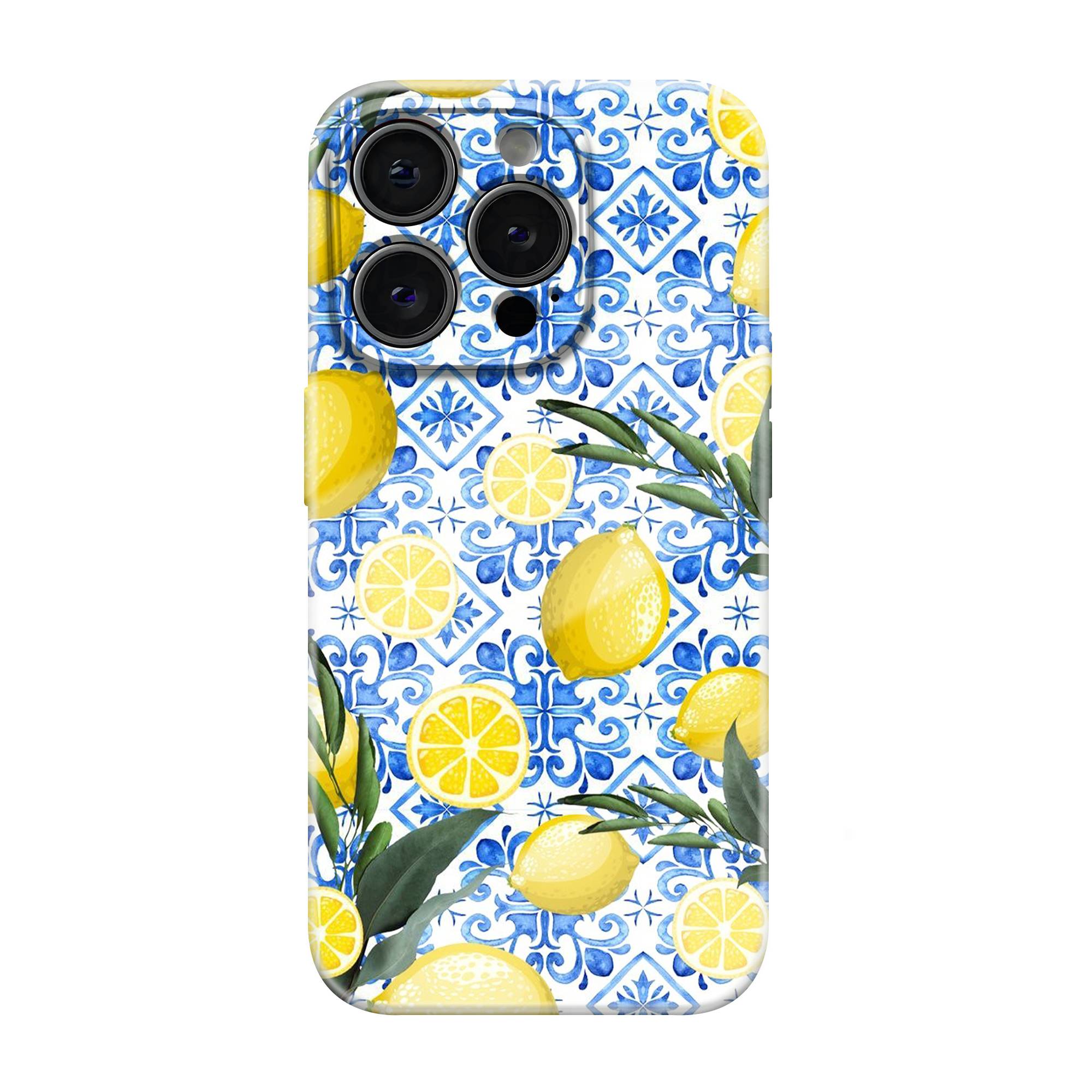 Lemon Azure Glossy Hard Case