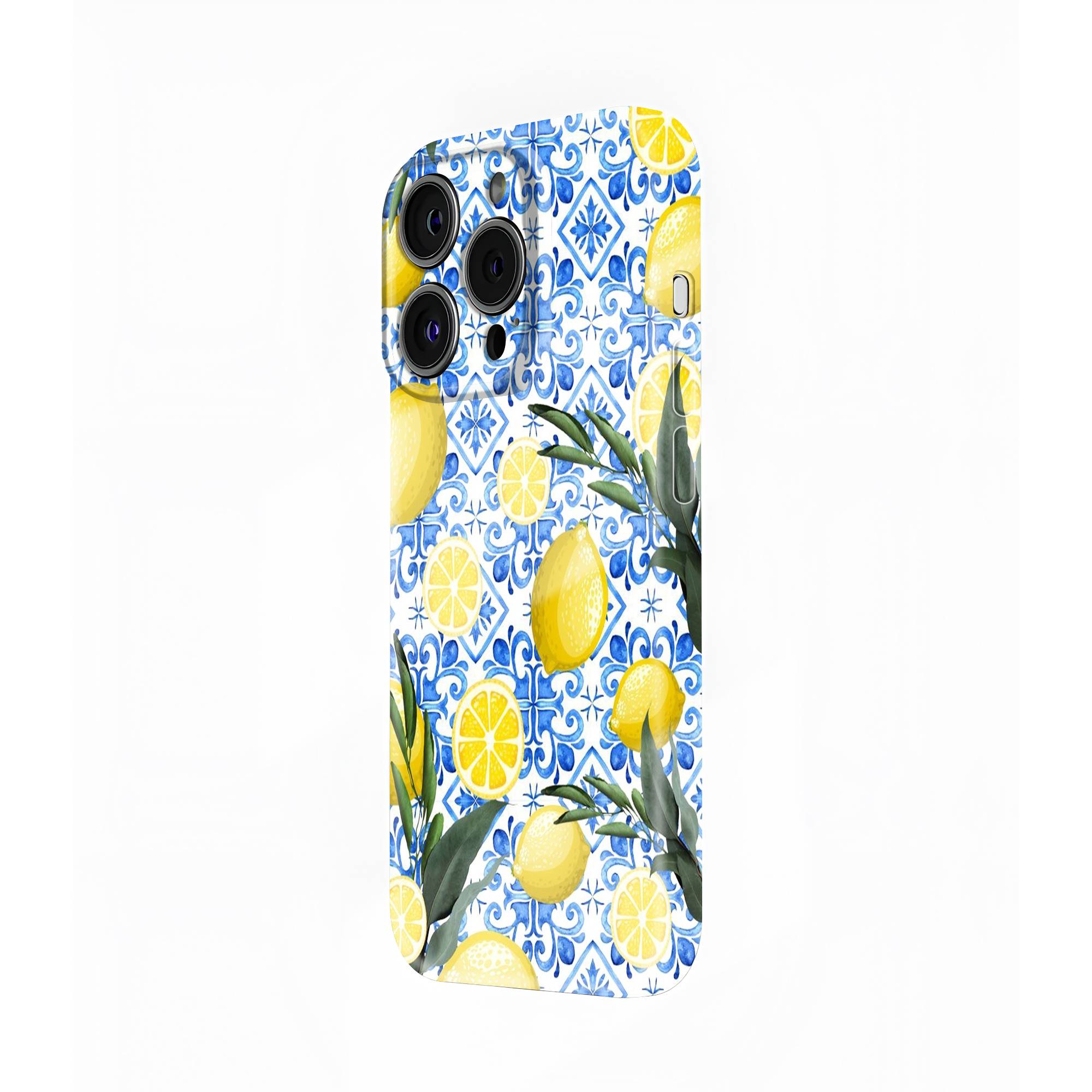 Lemon Azure Glossy Hard Case