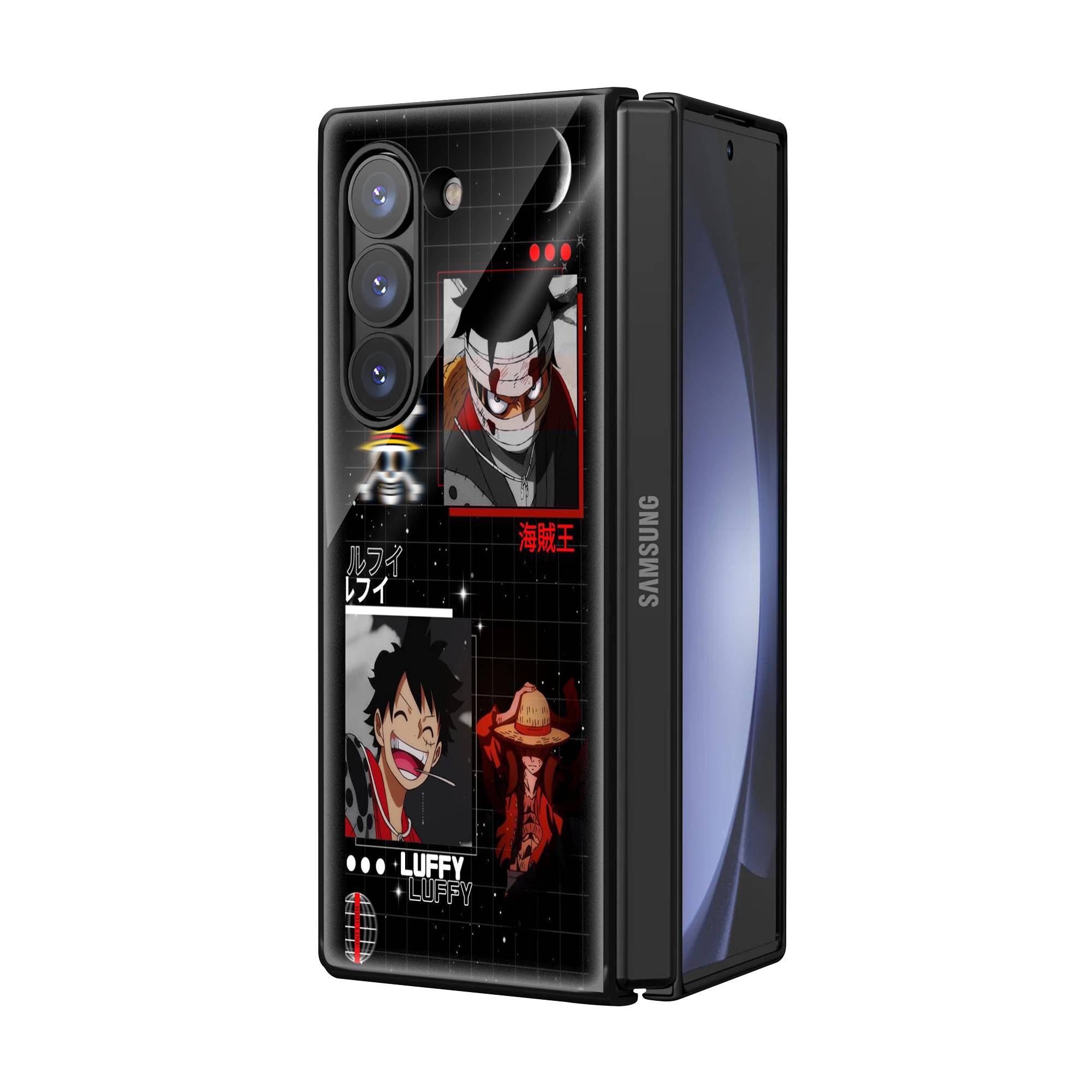 Luffy Samsung Z Fold Glass Case image 1